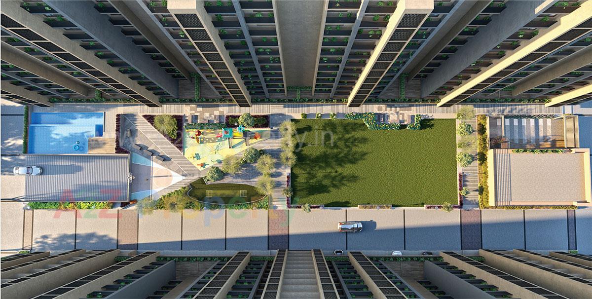 3D Elevation of real estate project Swati Chrysantha located at Shela, Ahmedabad, Gujarat