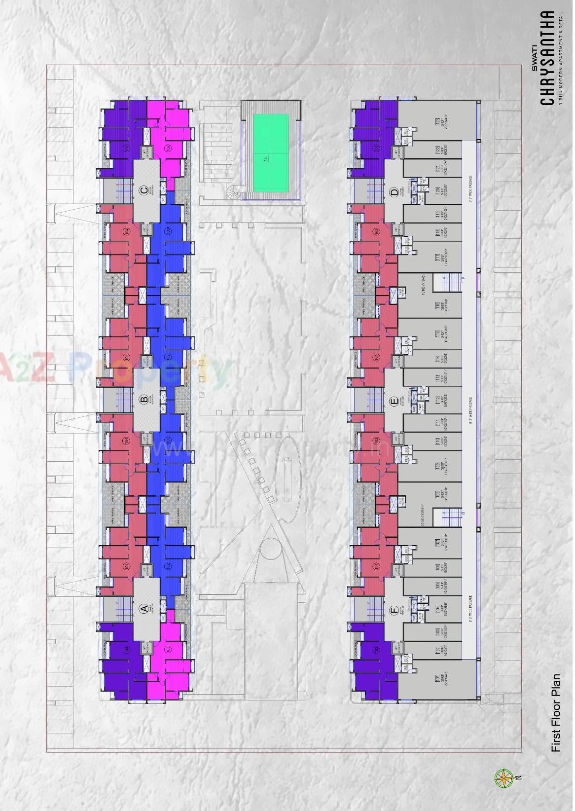 Layout of real estate project Swati Chrysantha located at Shela, Ahmedabad, Gujarat