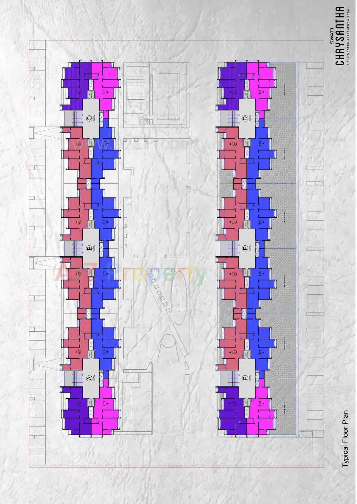 Layout of real estate project Swati Chrysantha located at Shela, Ahmedabad, Gujarat