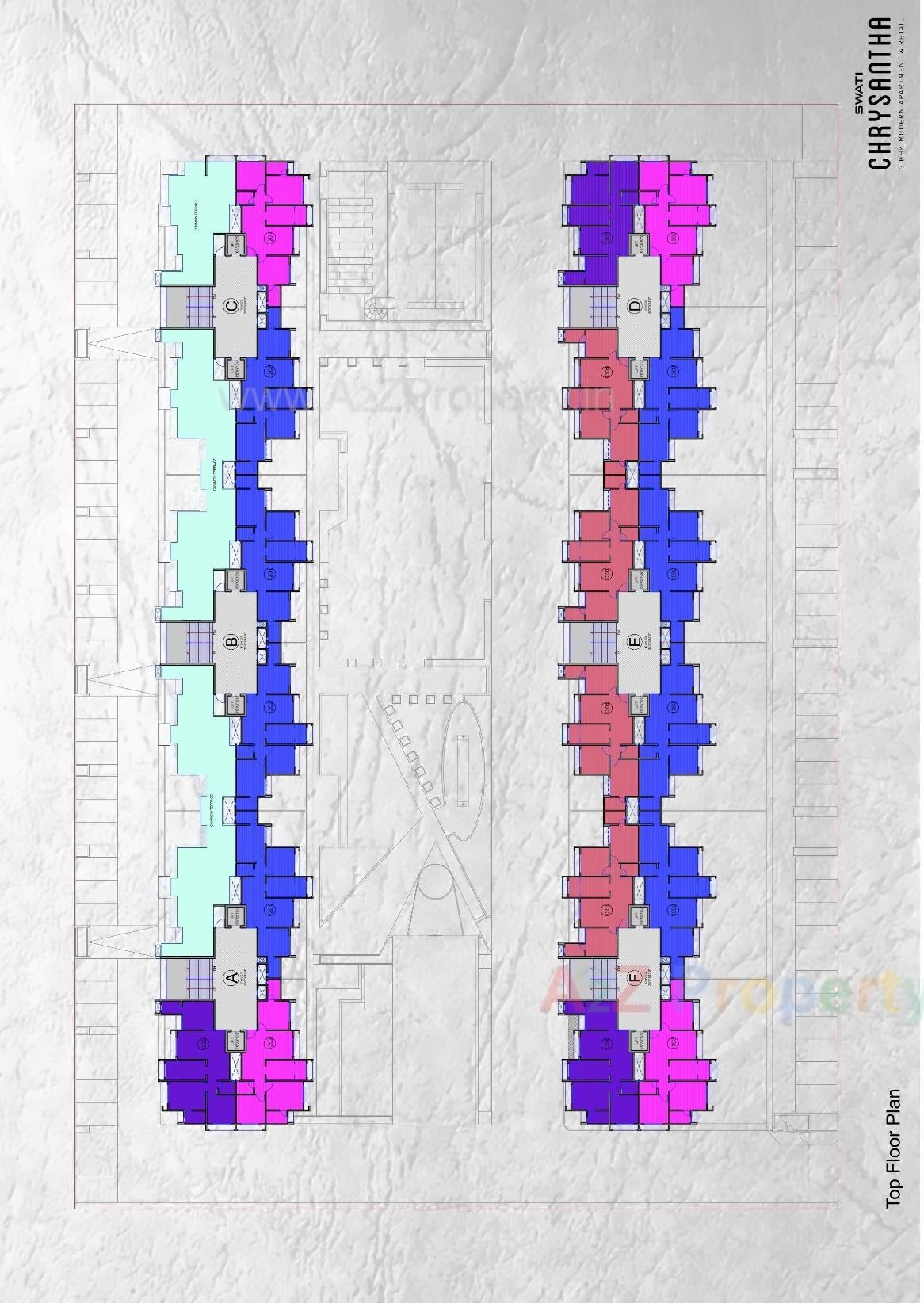Layout of real estate project Swati Chrysantha located at Shela, Ahmedabad, Gujarat