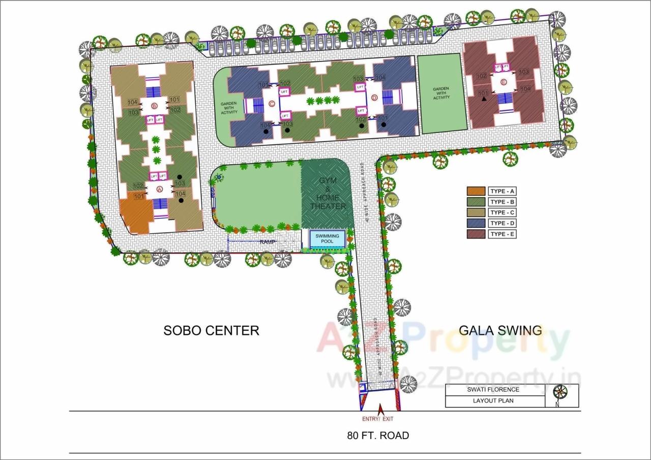 Layout of real estate project Swati Florence located at Ahmedabad, Ahmedabad, Gujarat