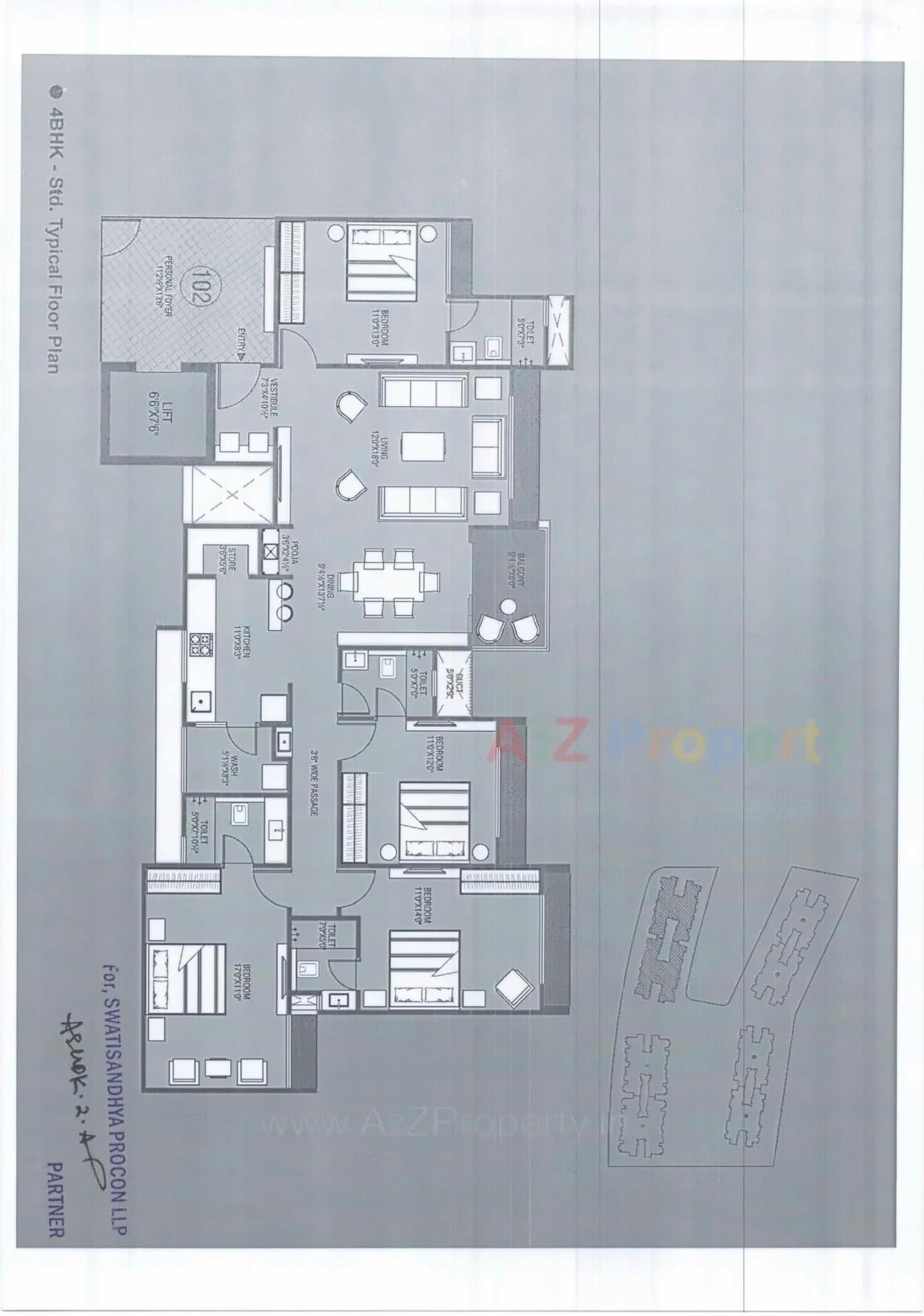 Layout of real estate project Swati Parkside located at Ahmedabad, Ahmedabad, Gujarat