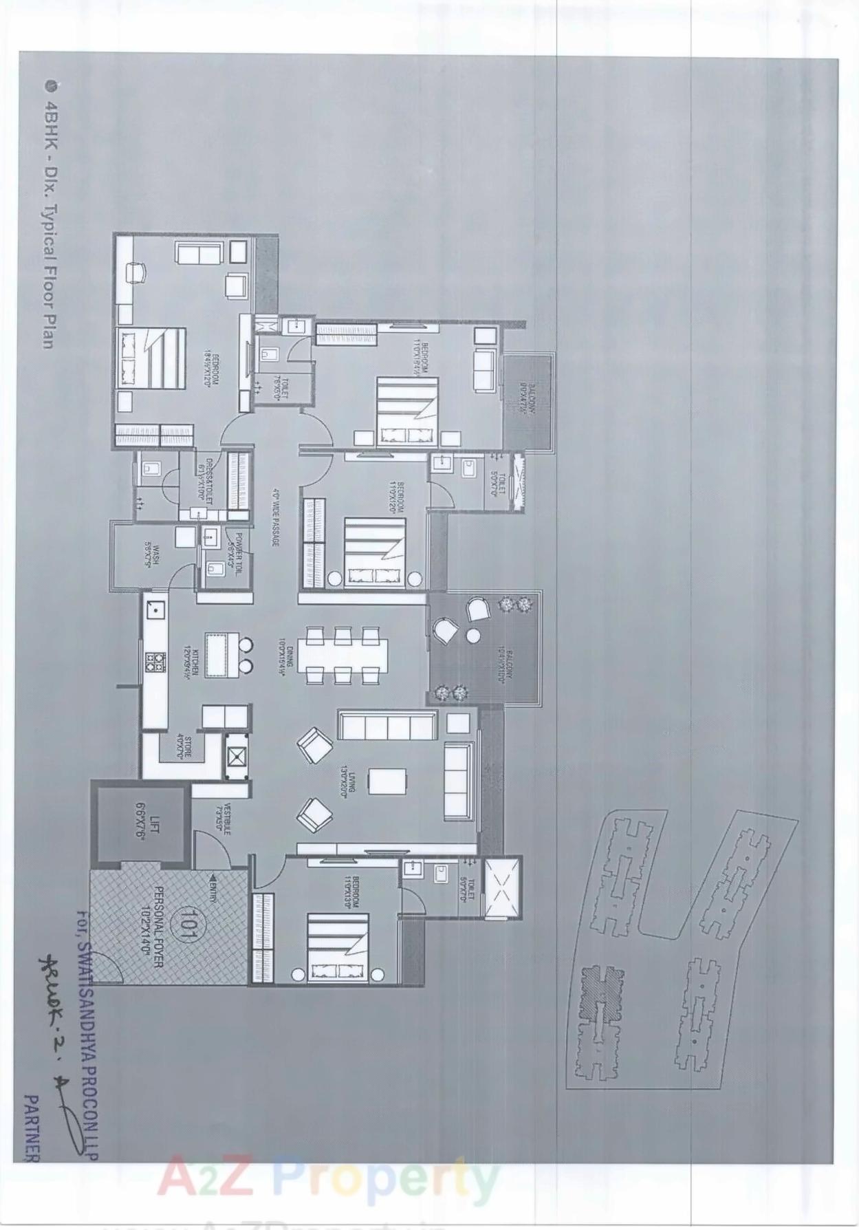 Layout of real estate project Swati Parkside located at Ahmedabad, Ahmedabad, Gujarat