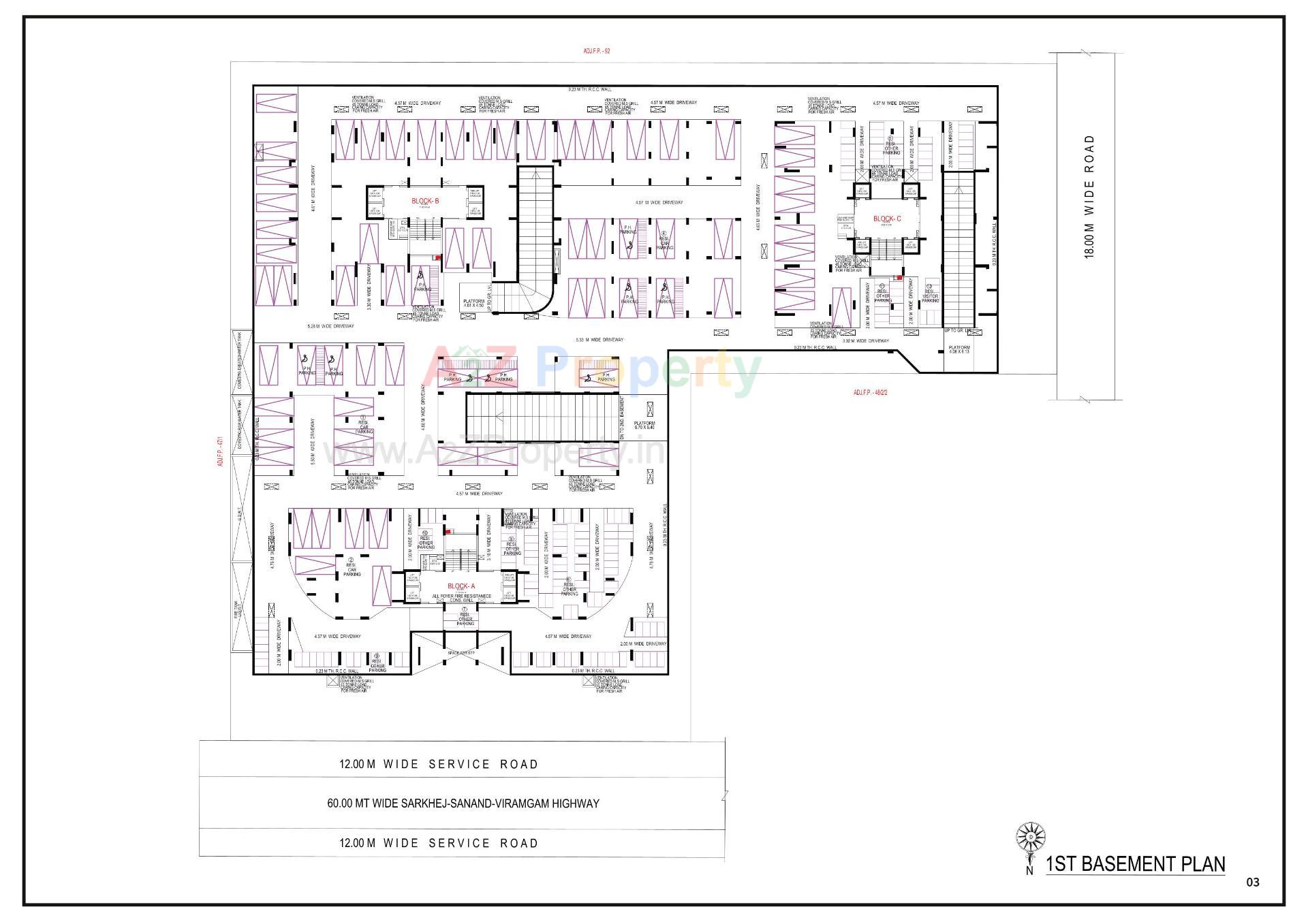 Layout of real estate project Swati Premier located at Sarkhej, Ahmedabad, Gujarat