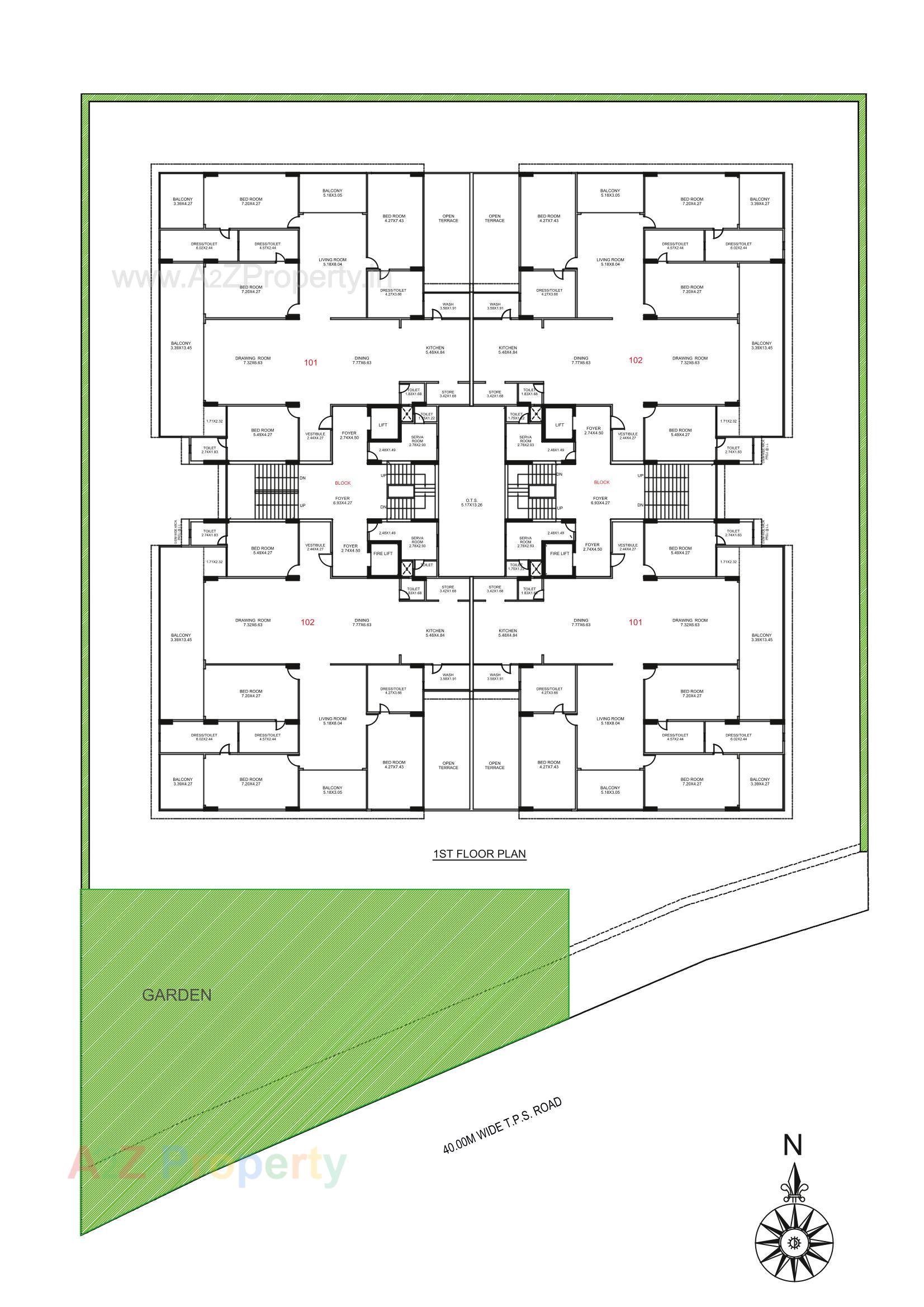 Layout of real estate project Swati Senor located at Ambali, Ahmedabad, Gujarat