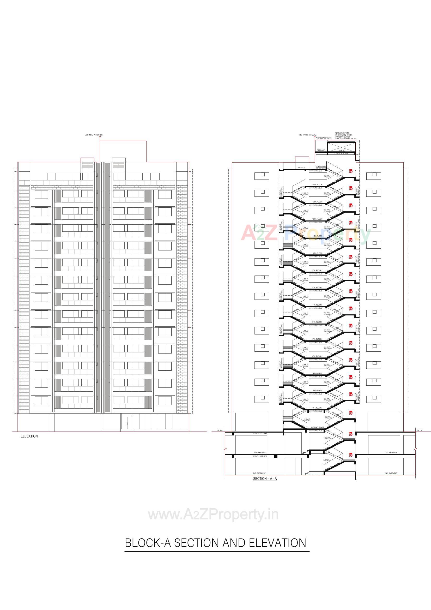 Layout of real estate project Swati Symphony located at Bodakdev, Ahmedabad, Gujarat