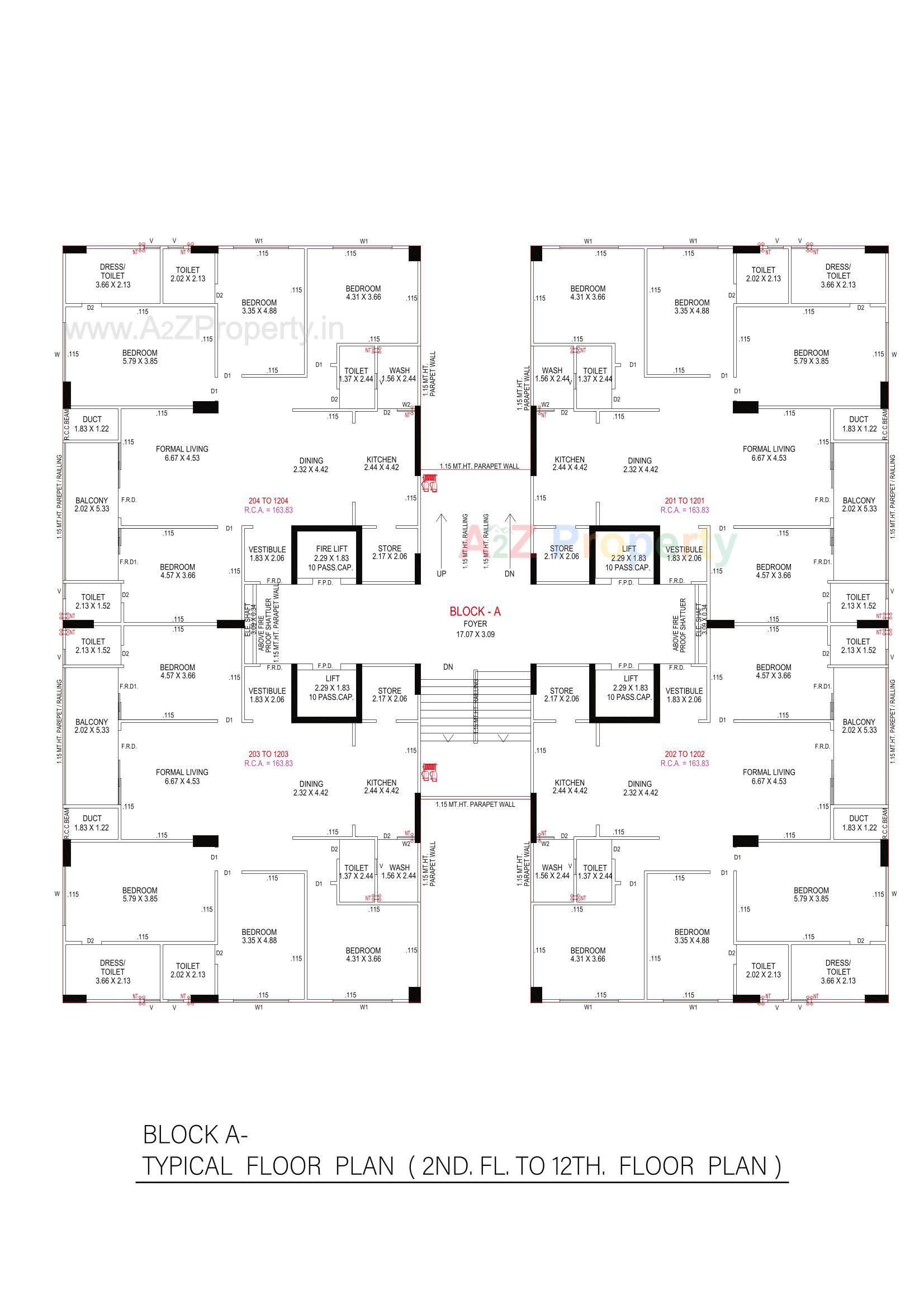 Layout of real estate project Swati Symphony located at Bodakdev, Ahmedabad, Gujarat