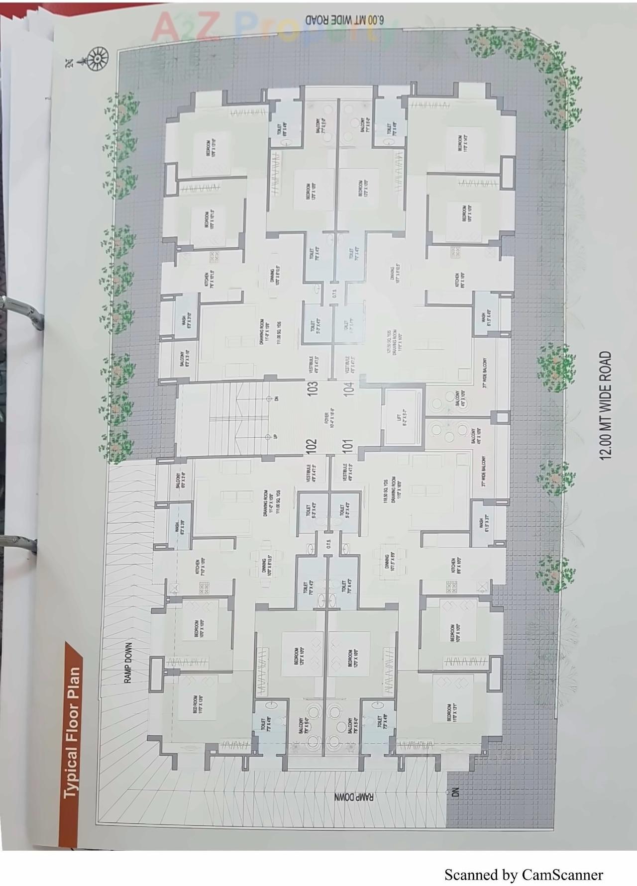 Layout of real estate project Swayam Residency located at Memnagar, Ahmedabad, Gujarat