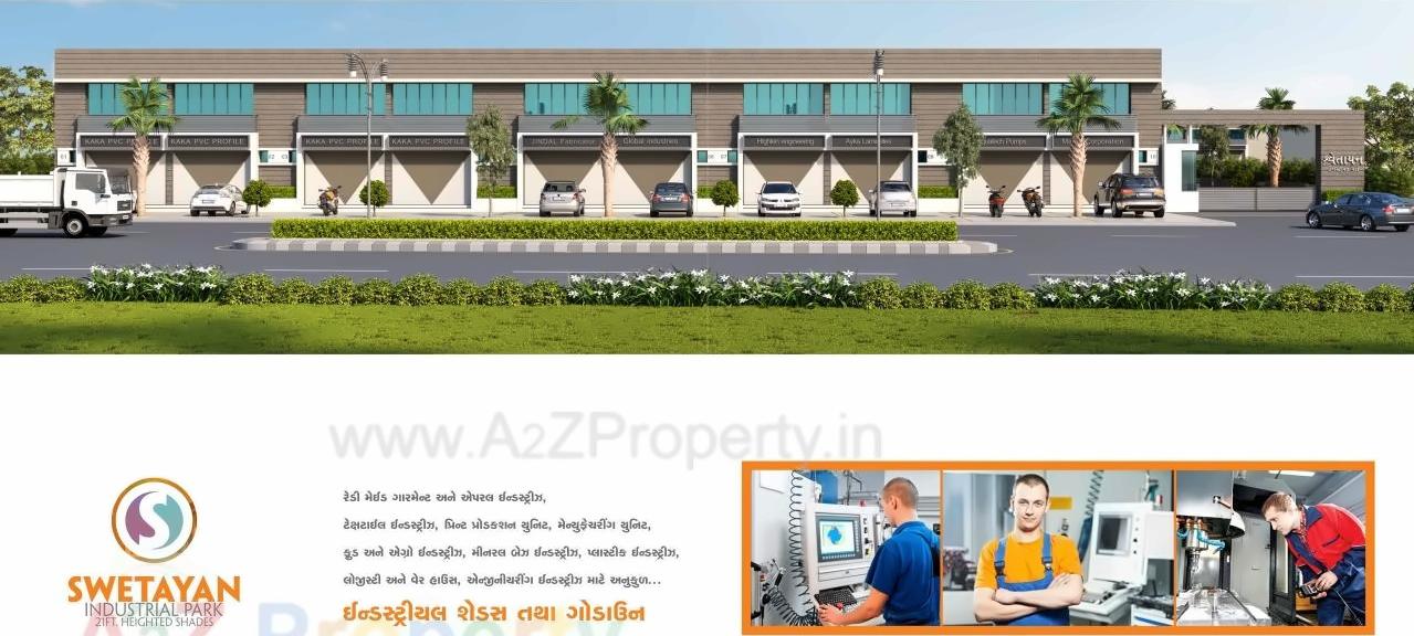 3D Elevation of real estate project Swetayan Industrial Park located at City, Ahmedabad, Gujarat