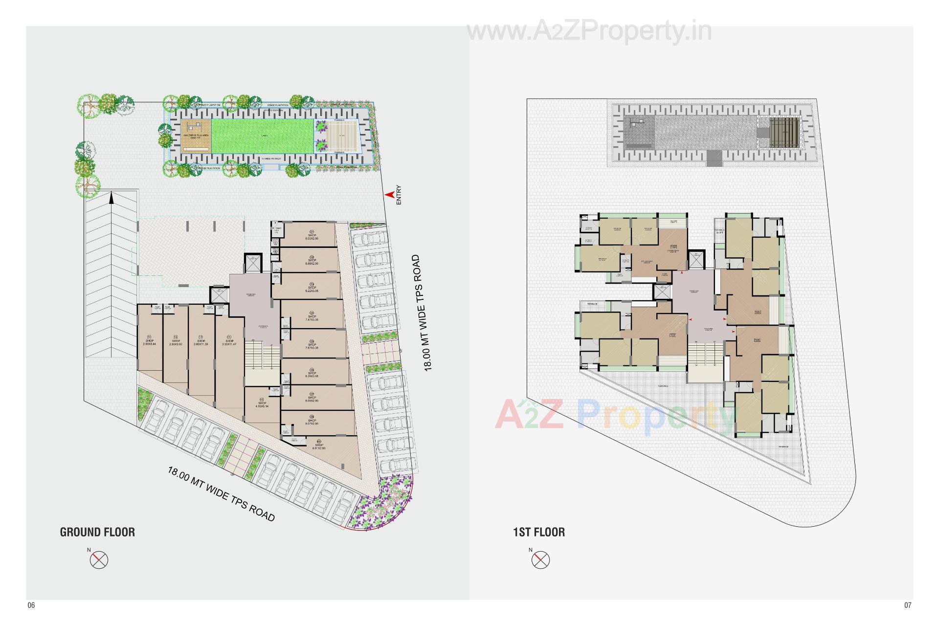Layout of real estate project Swojas Pride located at Ognaj, Ahmedabad, Gujarat