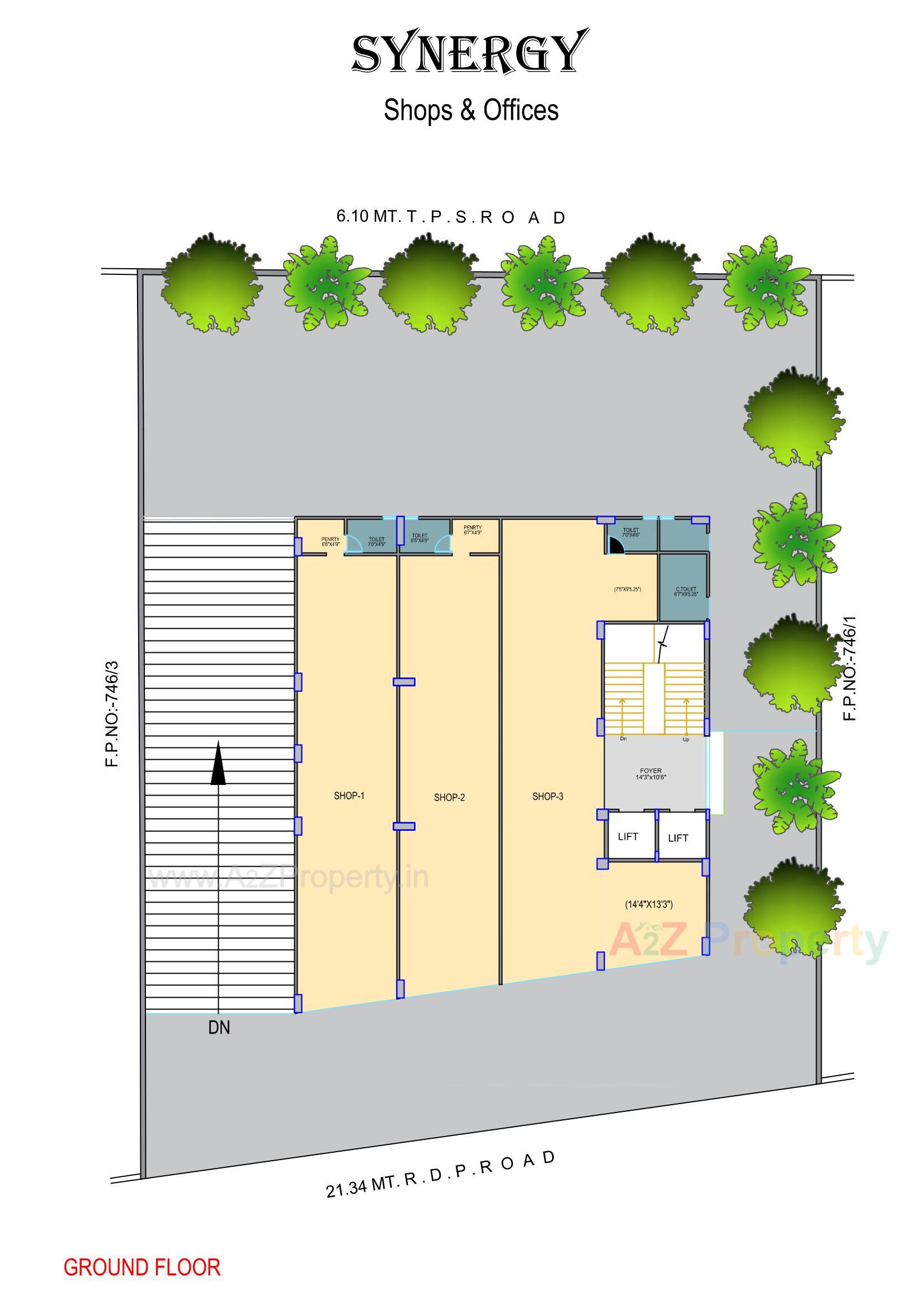 Layout of real estate project Synergy located at Chhadawad, Ahmedabad, Gujarat