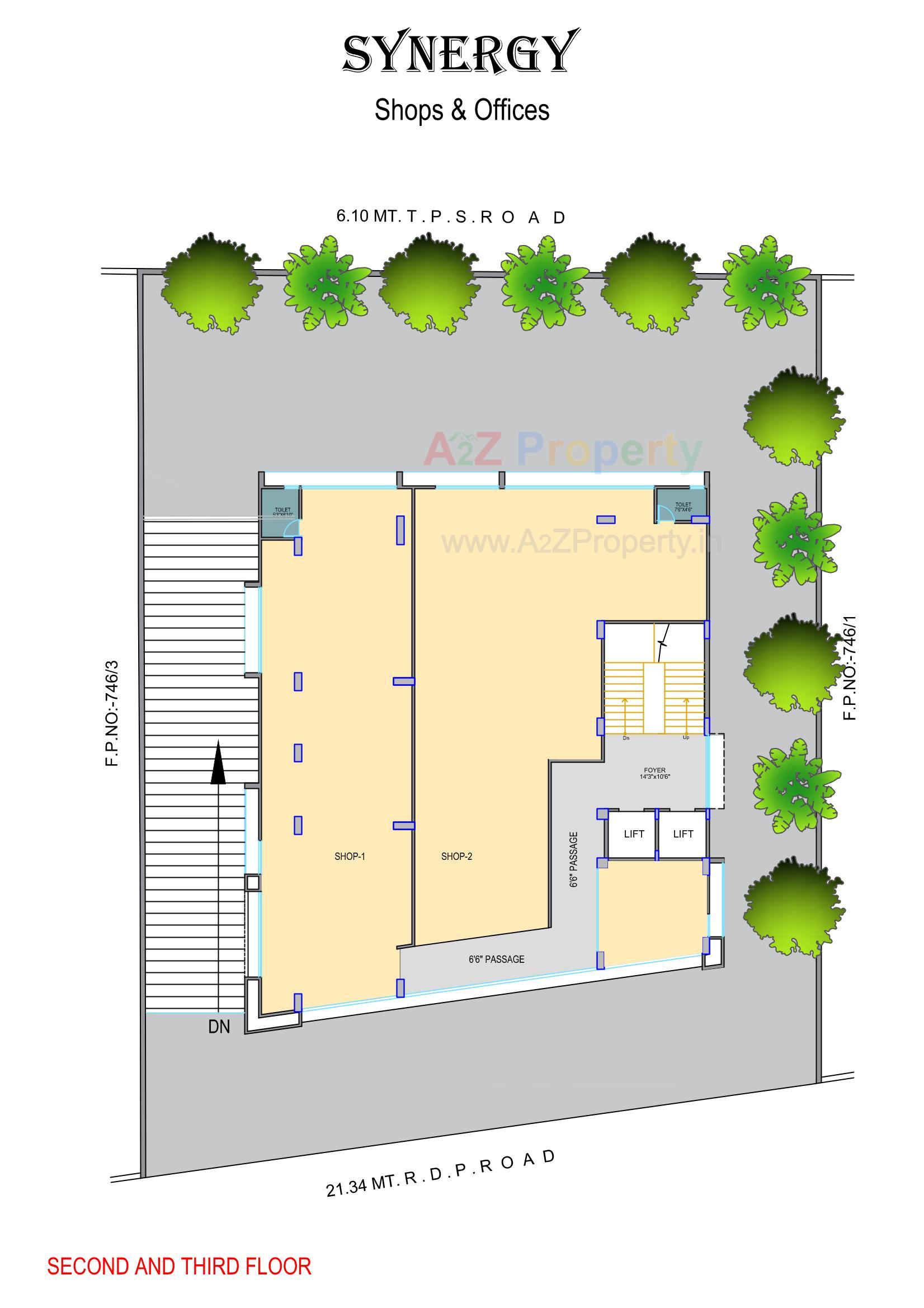 Layout of real estate project Synergy located at Chhadawad, Ahmedabad, Gujarat
