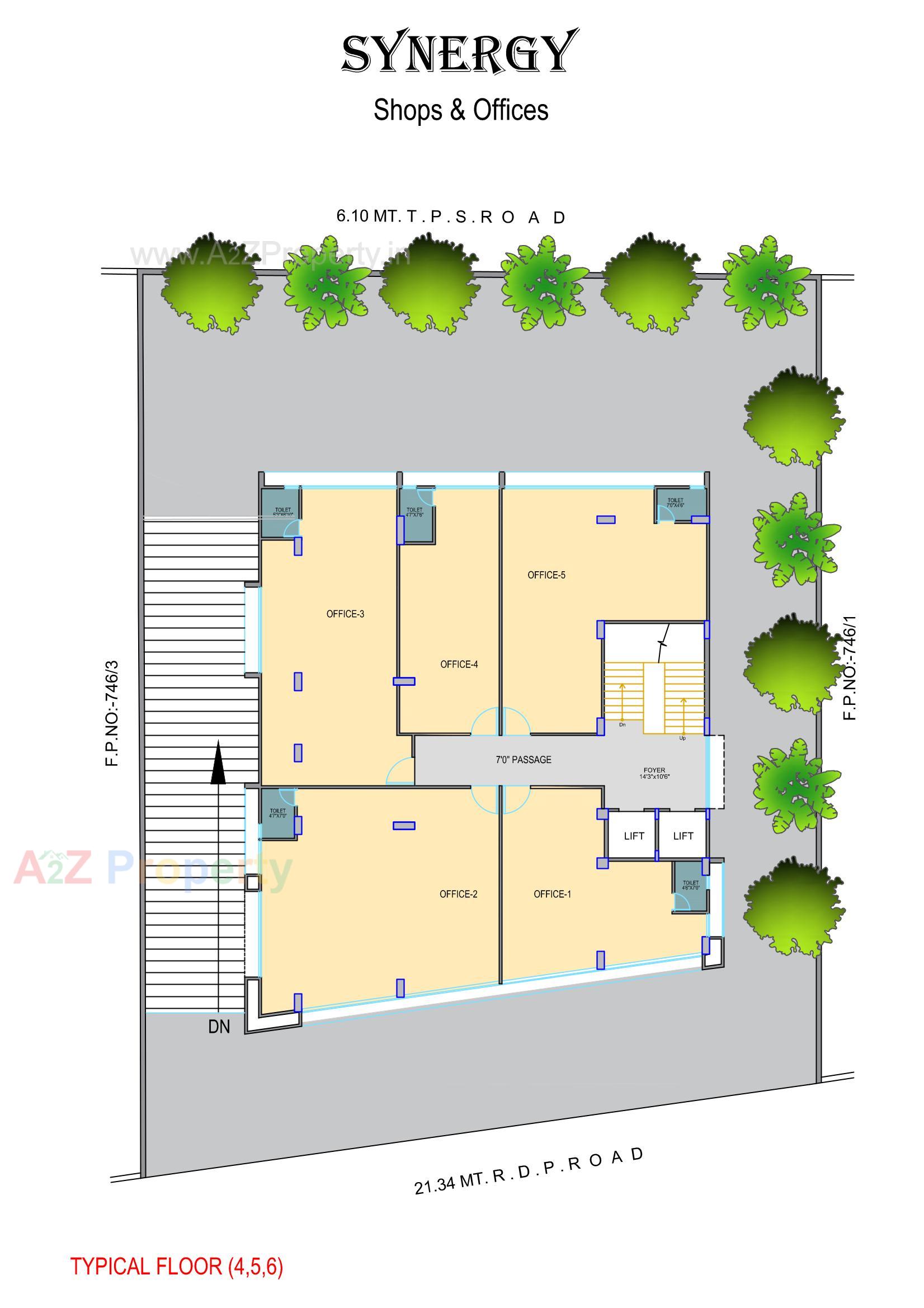 Layout of real estate project Synergy located at Chhadawad, Ahmedabad, Gujarat