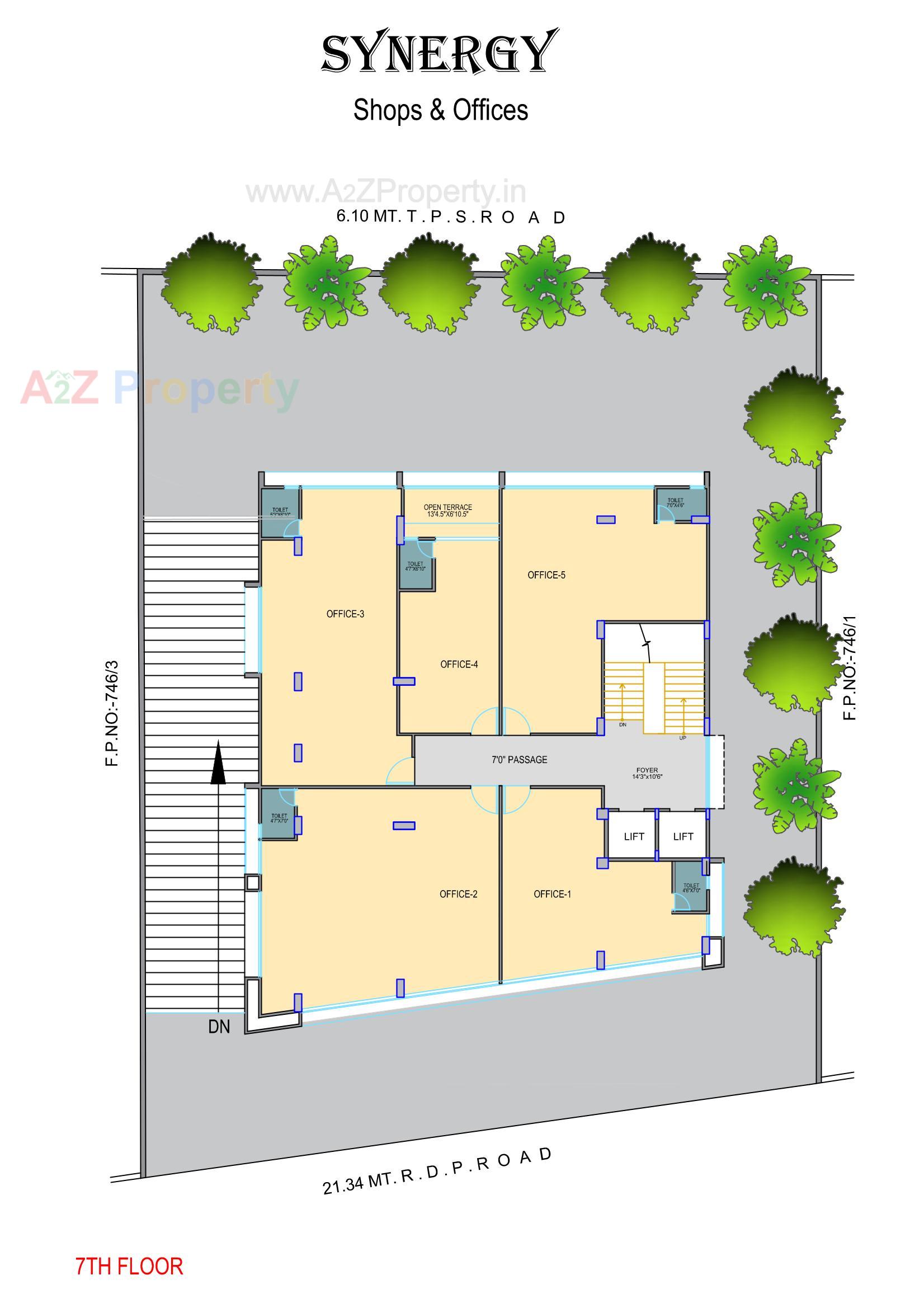 Layout of real estate project Synergy located at Chhadawad, Ahmedabad, Gujarat