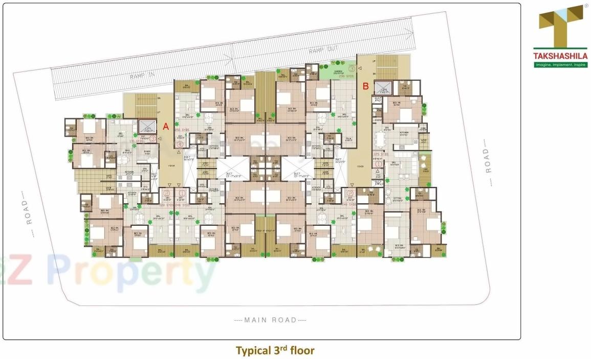 Layout of real estate project Takshashila Crest located at Ahmedabad, Ahmedabad, Gujarat
