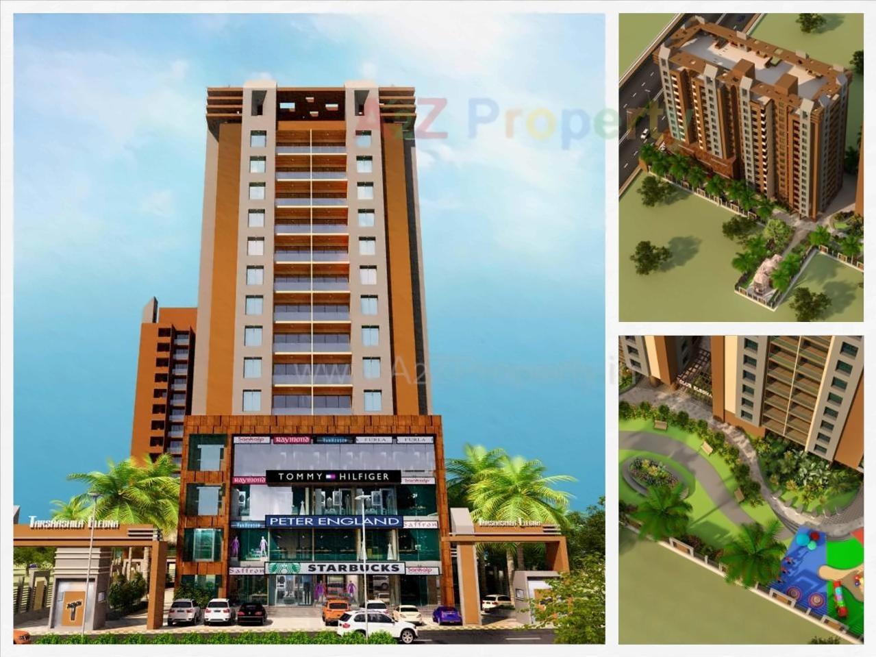 3D Elevation of real estate project Takshashila Elegna located at Chadavad, Ahmedabad, Gujarat