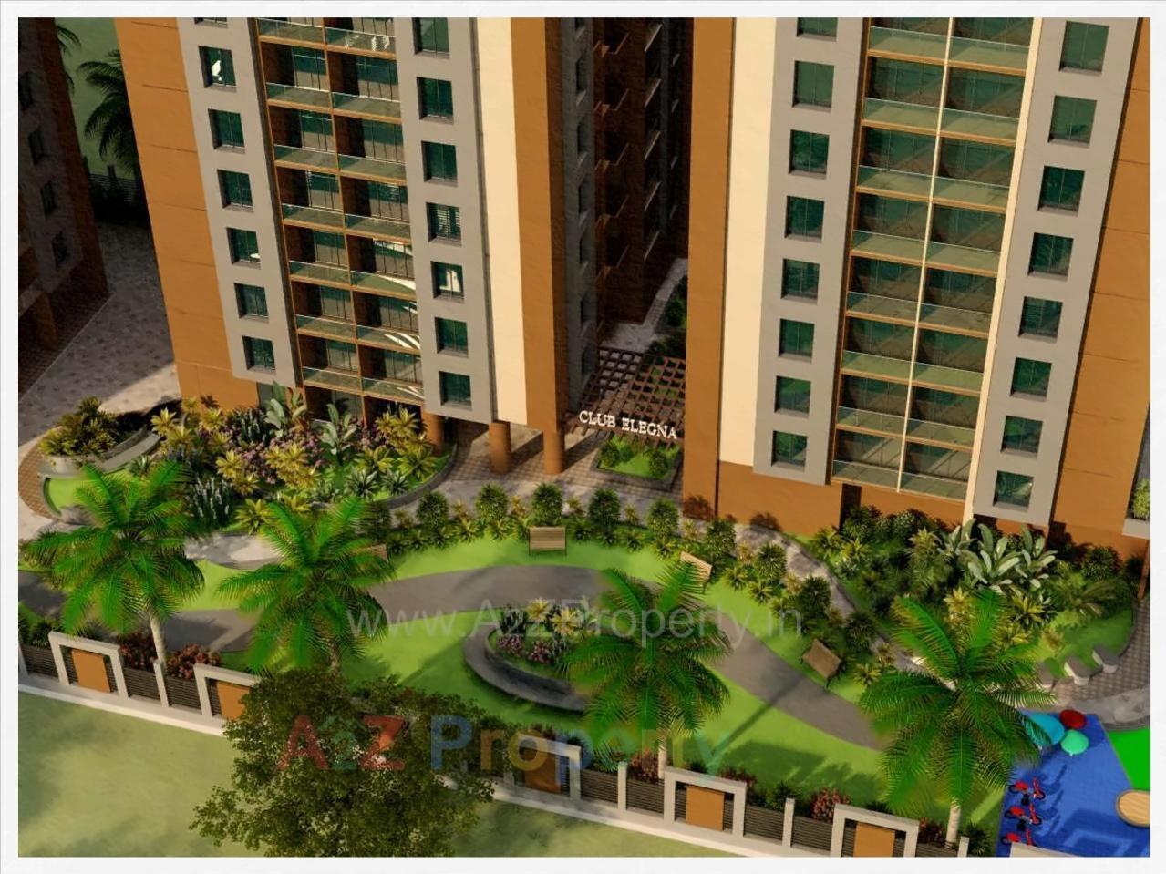 3D Elevation of real estate project Takshashila Elegna located at Chadavad, Ahmedabad, Gujarat