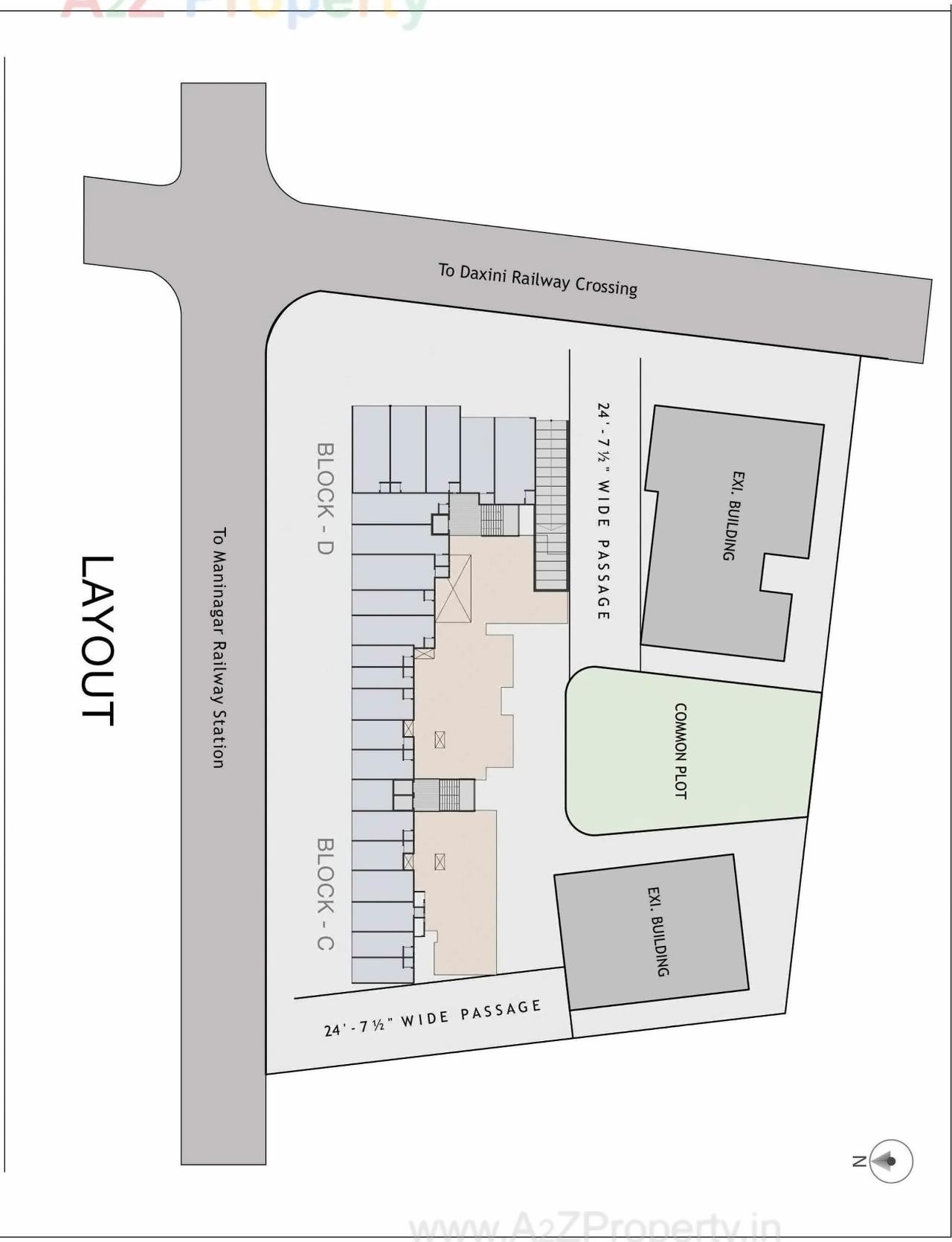 Layout of real estate project Takshashila Resicom located at Khokhara, Ahmedabad, Gujarat