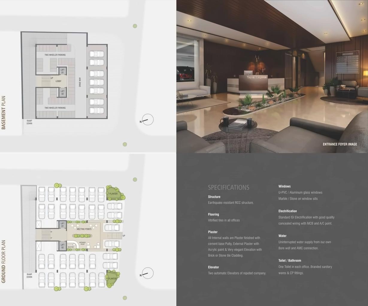 Layout of real estate project Tapas Elegance located at City, Ahmedabad, Gujarat