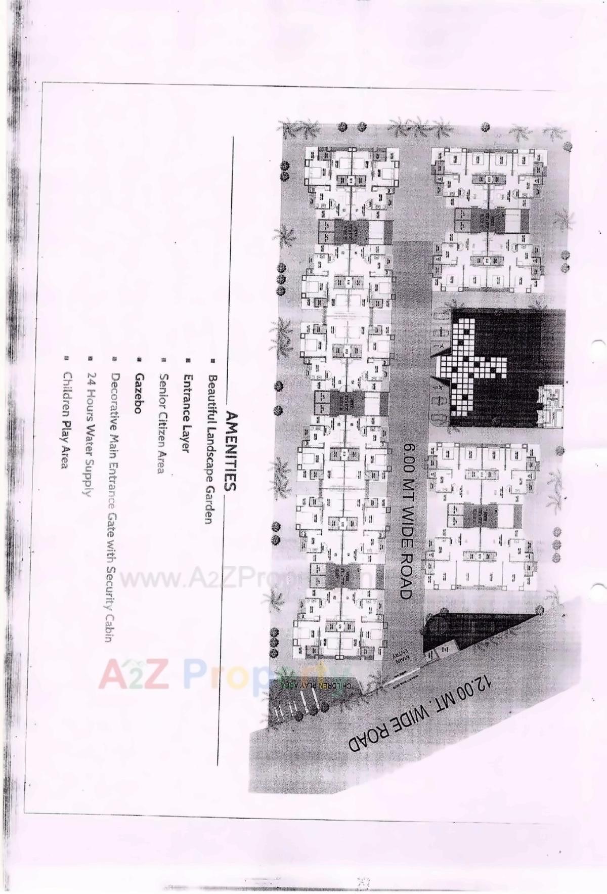 Layout of real estate project Tapasvi Flora located at Ramol, Ahmedabad, Gujarat