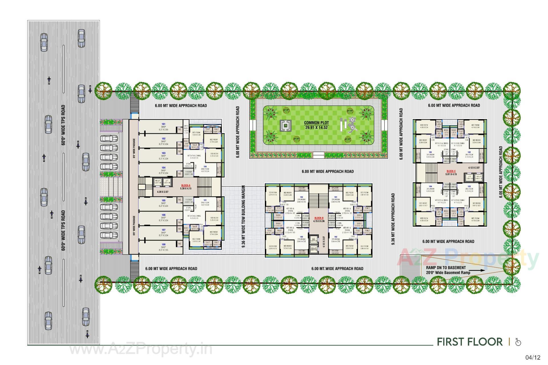 Layout of real estate project Tapovan The Space located at Vastral, Ahmedabad, Gujarat