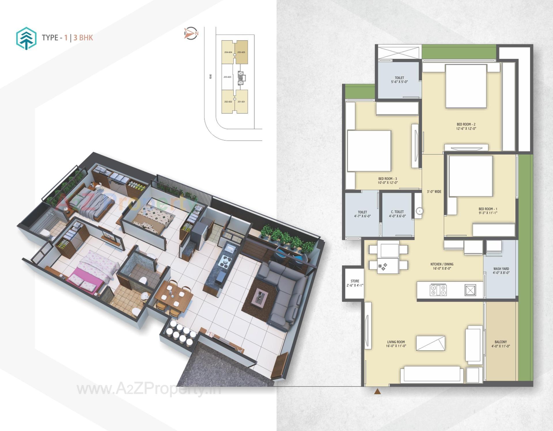 Layout of real estate project Tatvam Pride located at Bhadej, Ahmedabad, Gujarat
