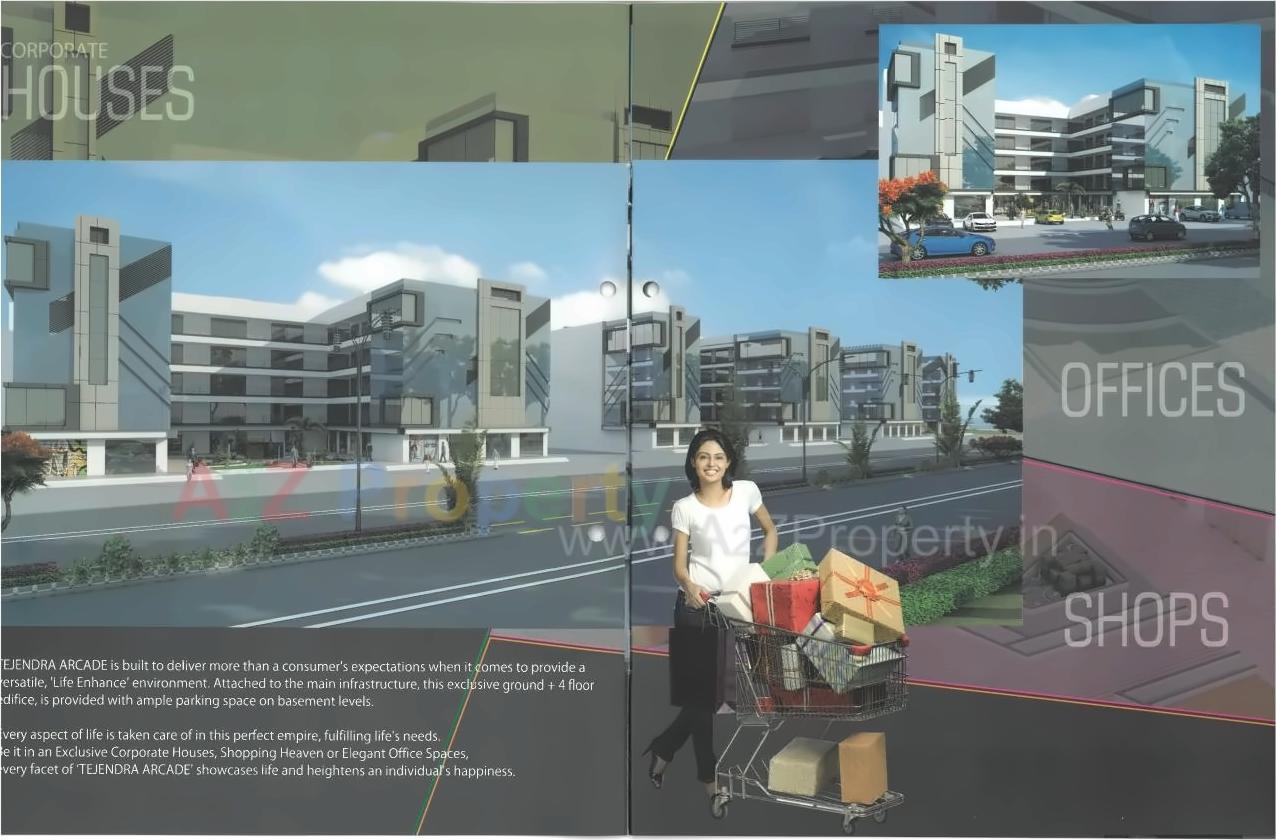 3D Elevation of real estate project Tejendra Arcade located at Rakhial, Ahmedabad, Gujarat