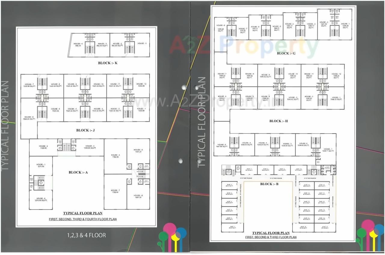 Layout of real estate project Tejendra Arcade located at Rakhial, Ahmedabad, Gujarat