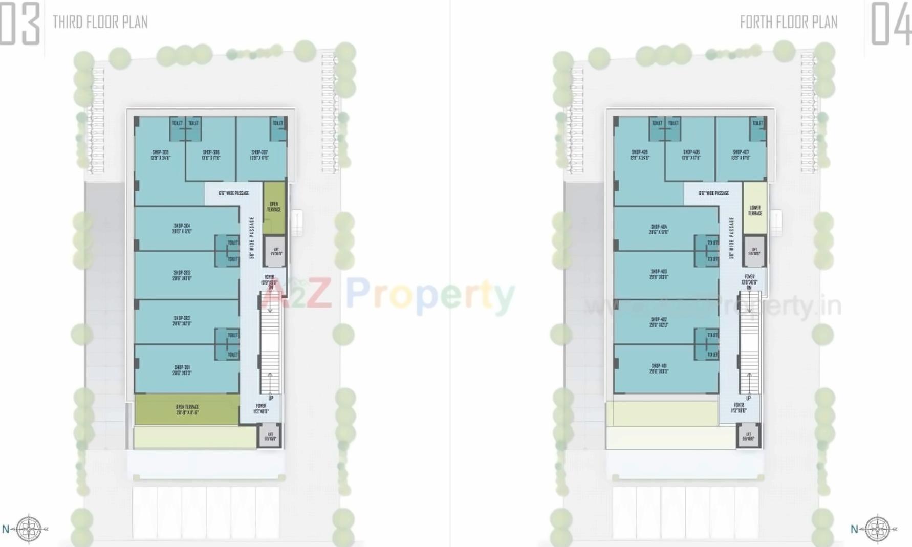 Layout of real estate project The located at Naranpura, Ahmedabad, Gujarat