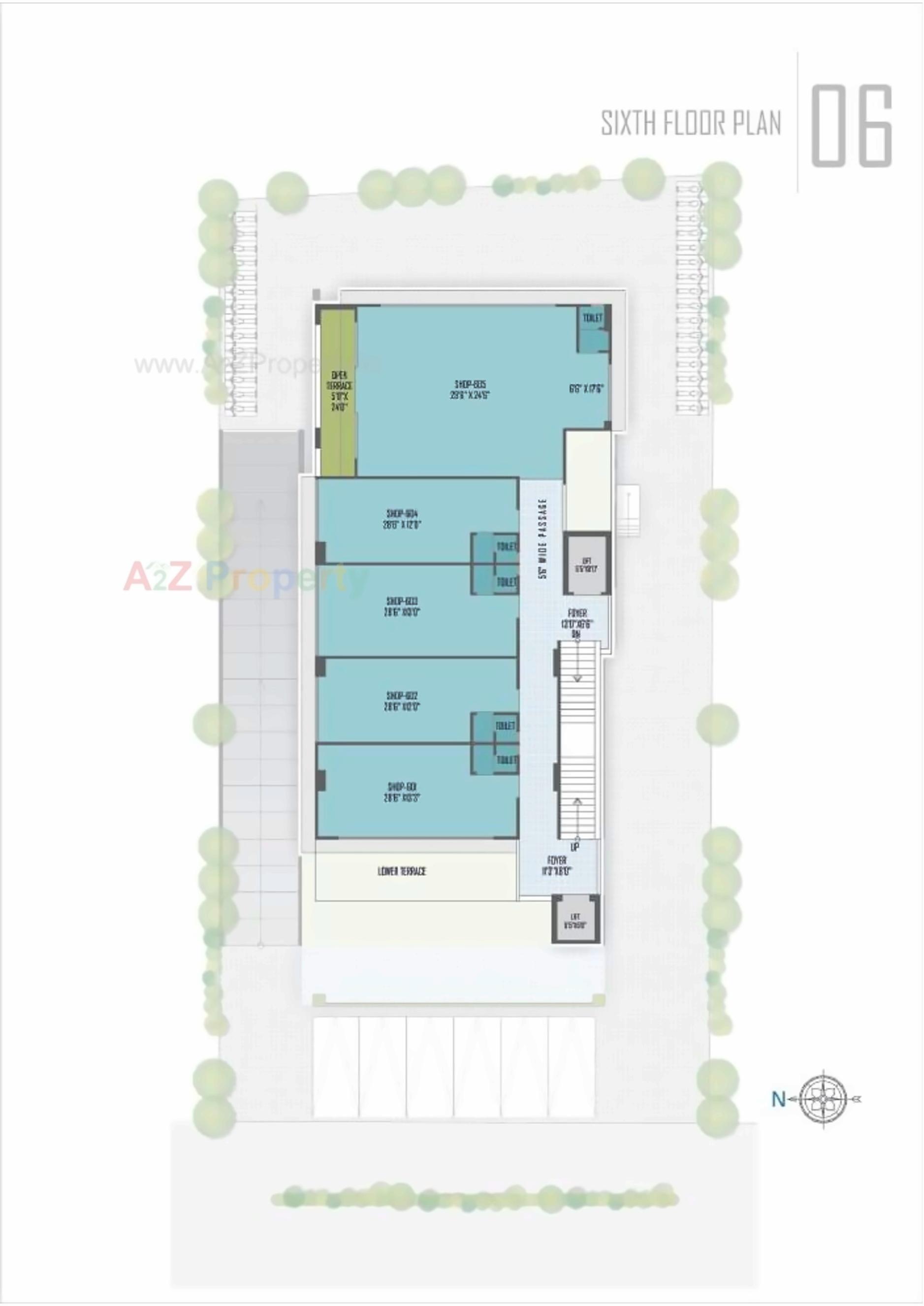 Layout of real estate project The located at Naranpura, Ahmedabad, Gujarat