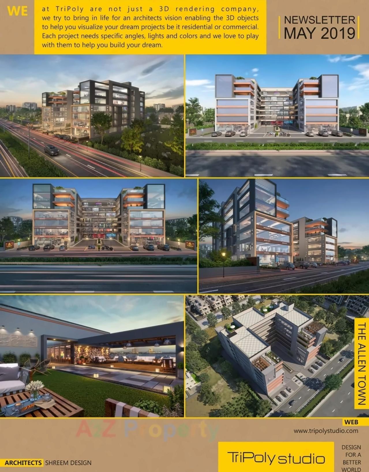 3D Elevation of real estate project The Allen Town located at Nikol, Ahmedabad, Gujarat