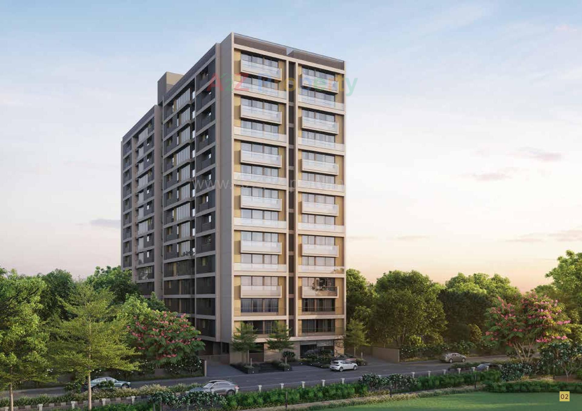 3D Elevation of real estate project The Altitude located at Bhadaj, Ahmedabad, Gujarat