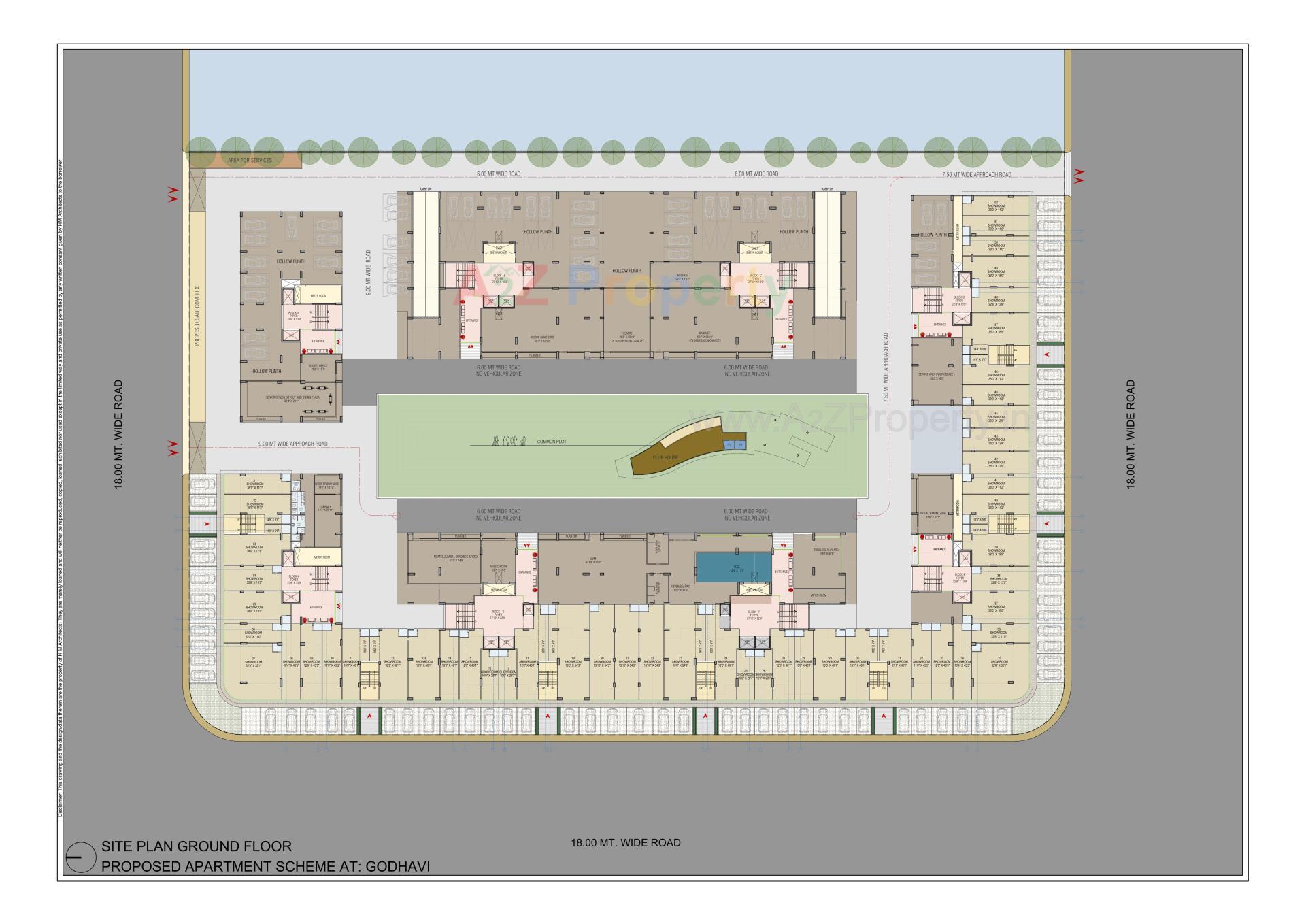 Layout of real estate project The Canvas located at Godhavi, Ahmedabad, Gujarat