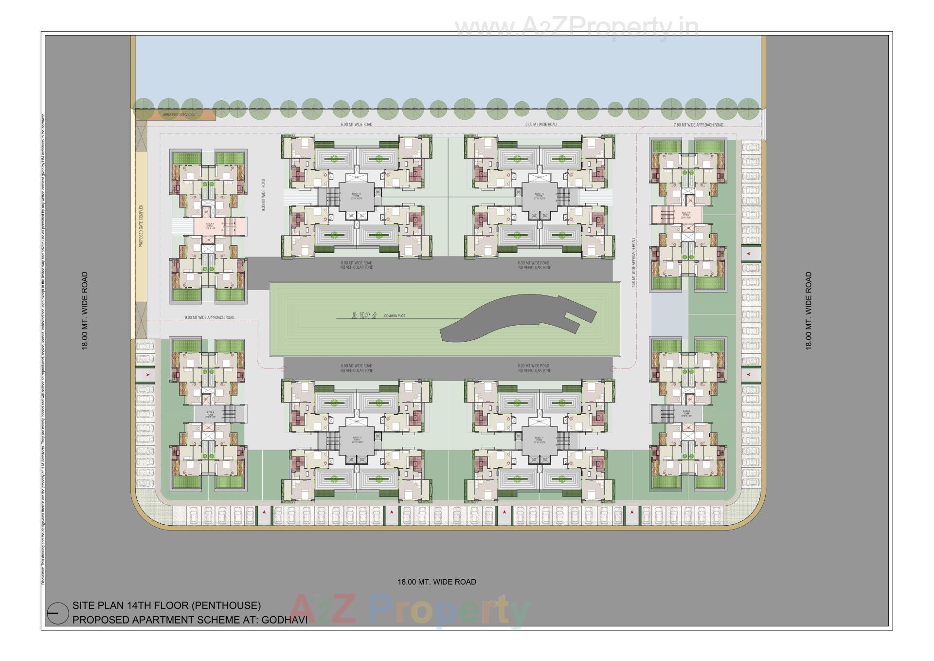 Layout of real estate project The Canvas located at Godhavi, Ahmedabad, Gujarat