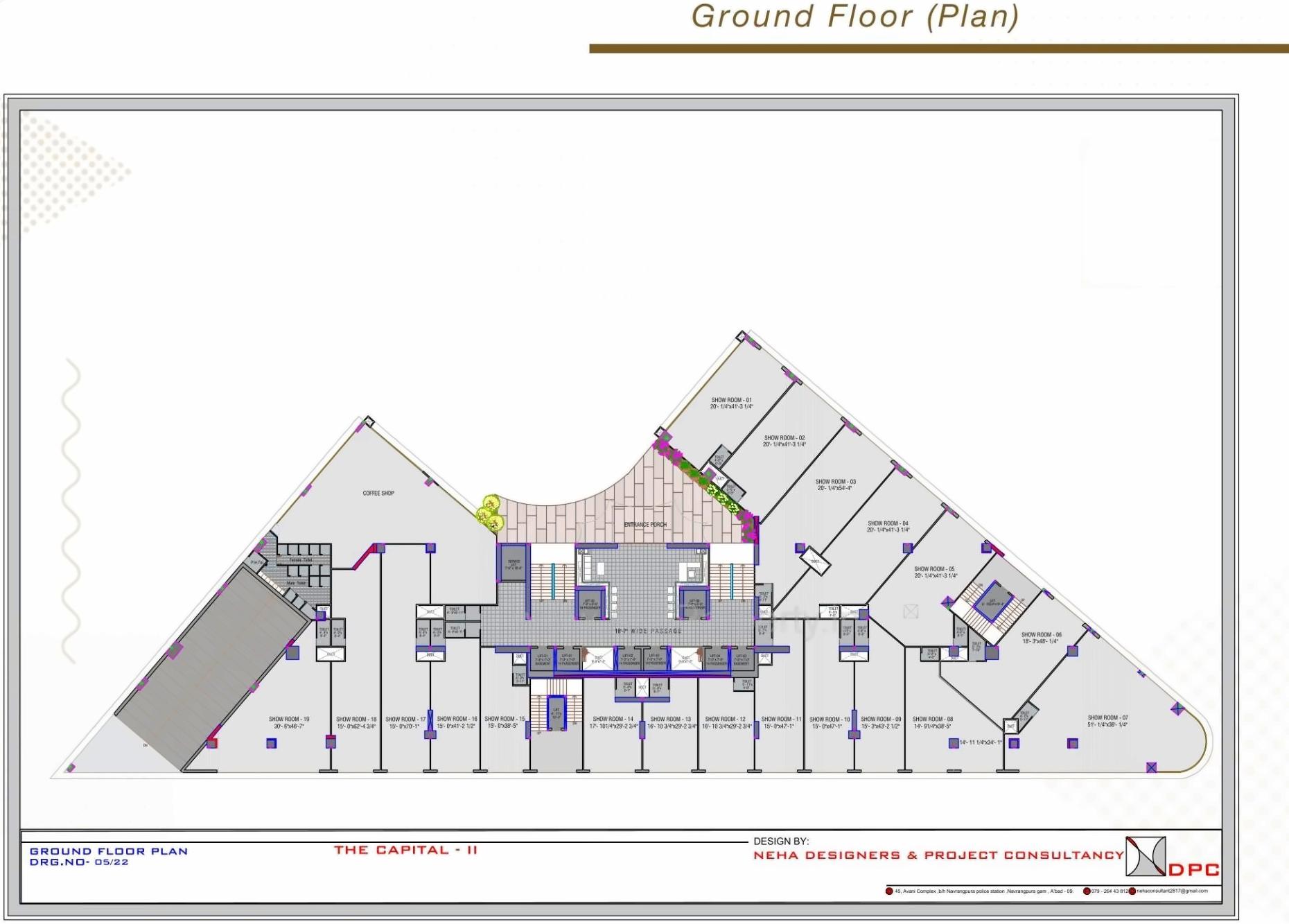 Layout of real estate project The Capital located at Sola, Ahmedabad, Gujarat