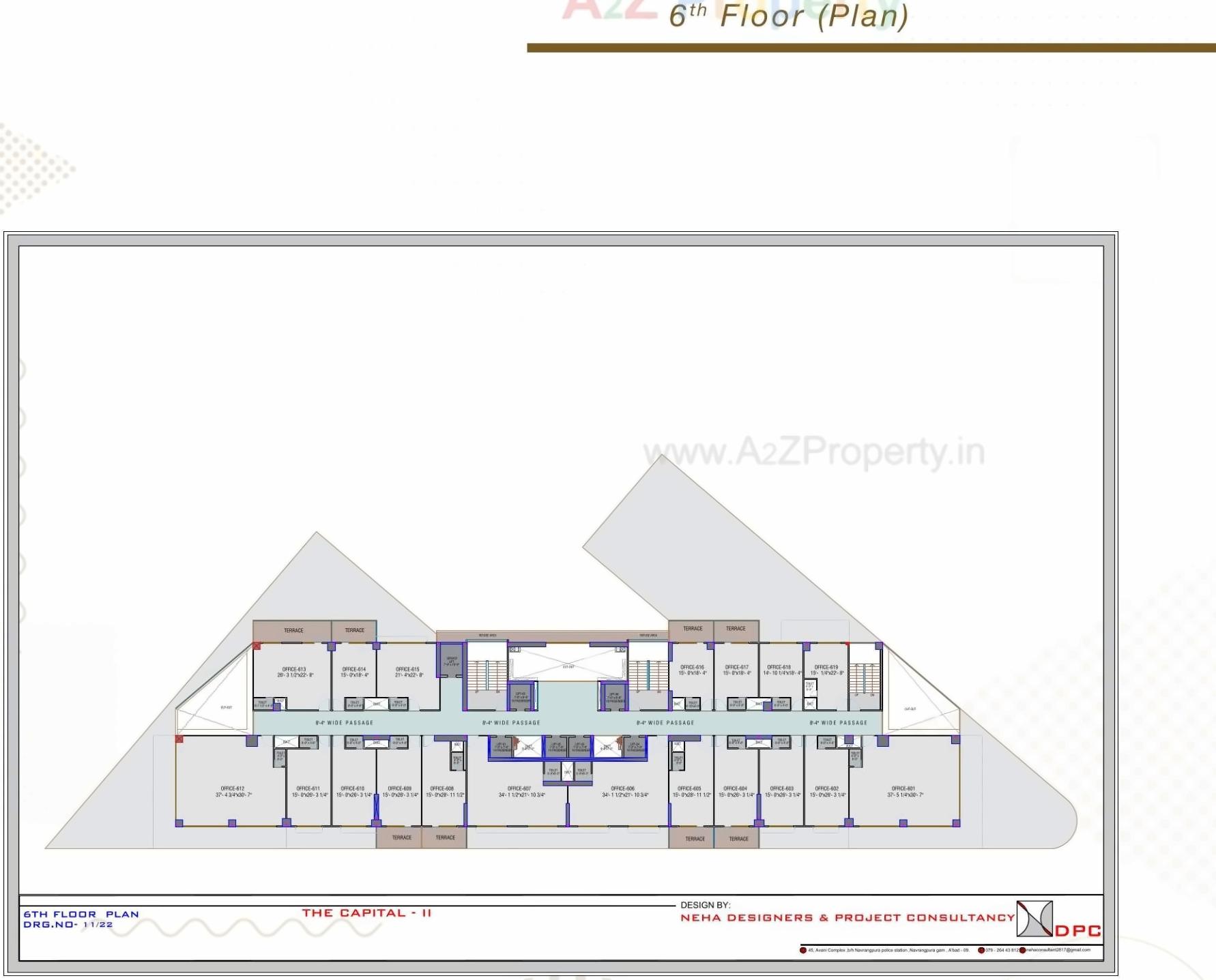 Layout of real estate project The Capital located at Sola, Ahmedabad, Gujarat