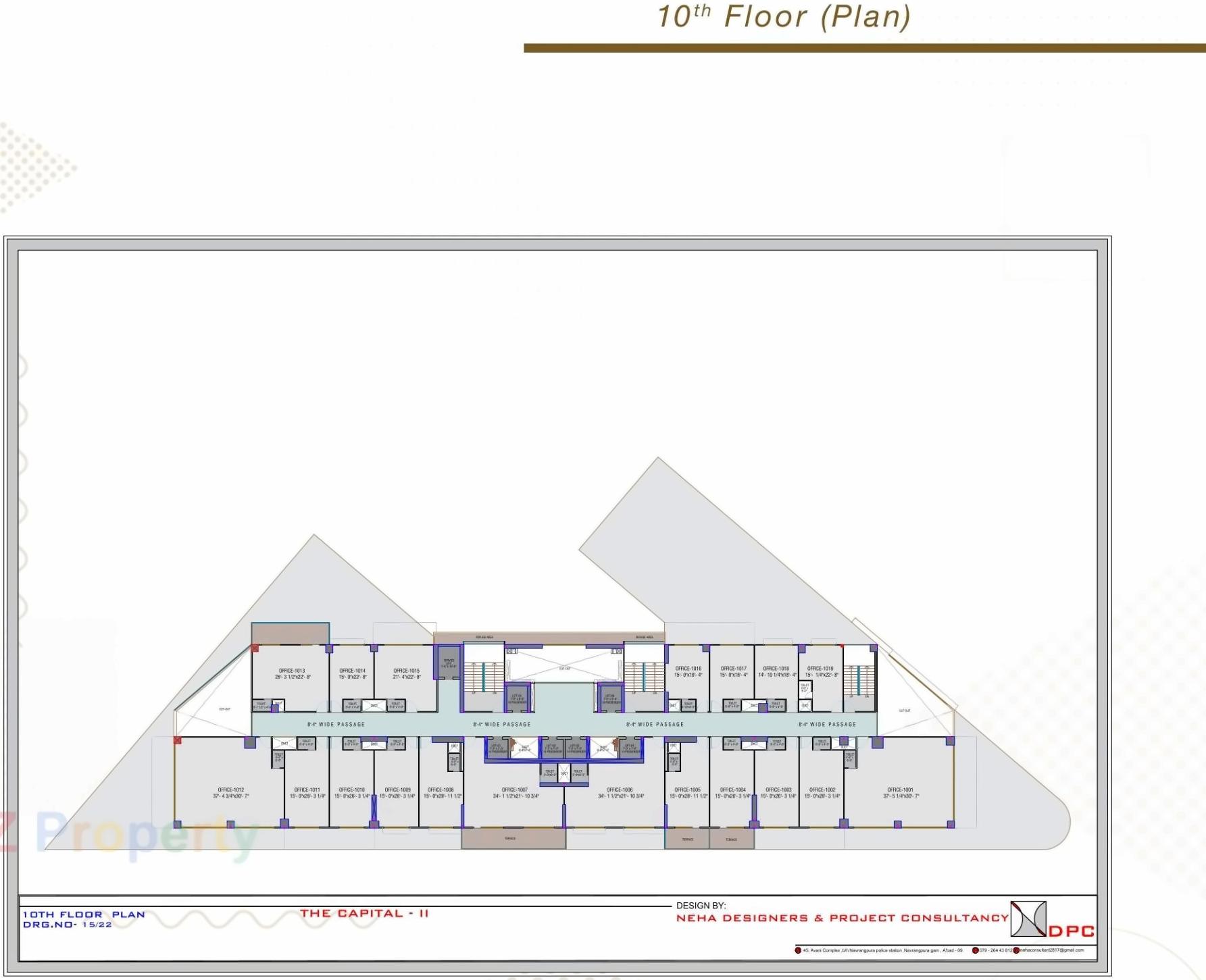 Layout of real estate project The Capital located at Sola, Ahmedabad, Gujarat