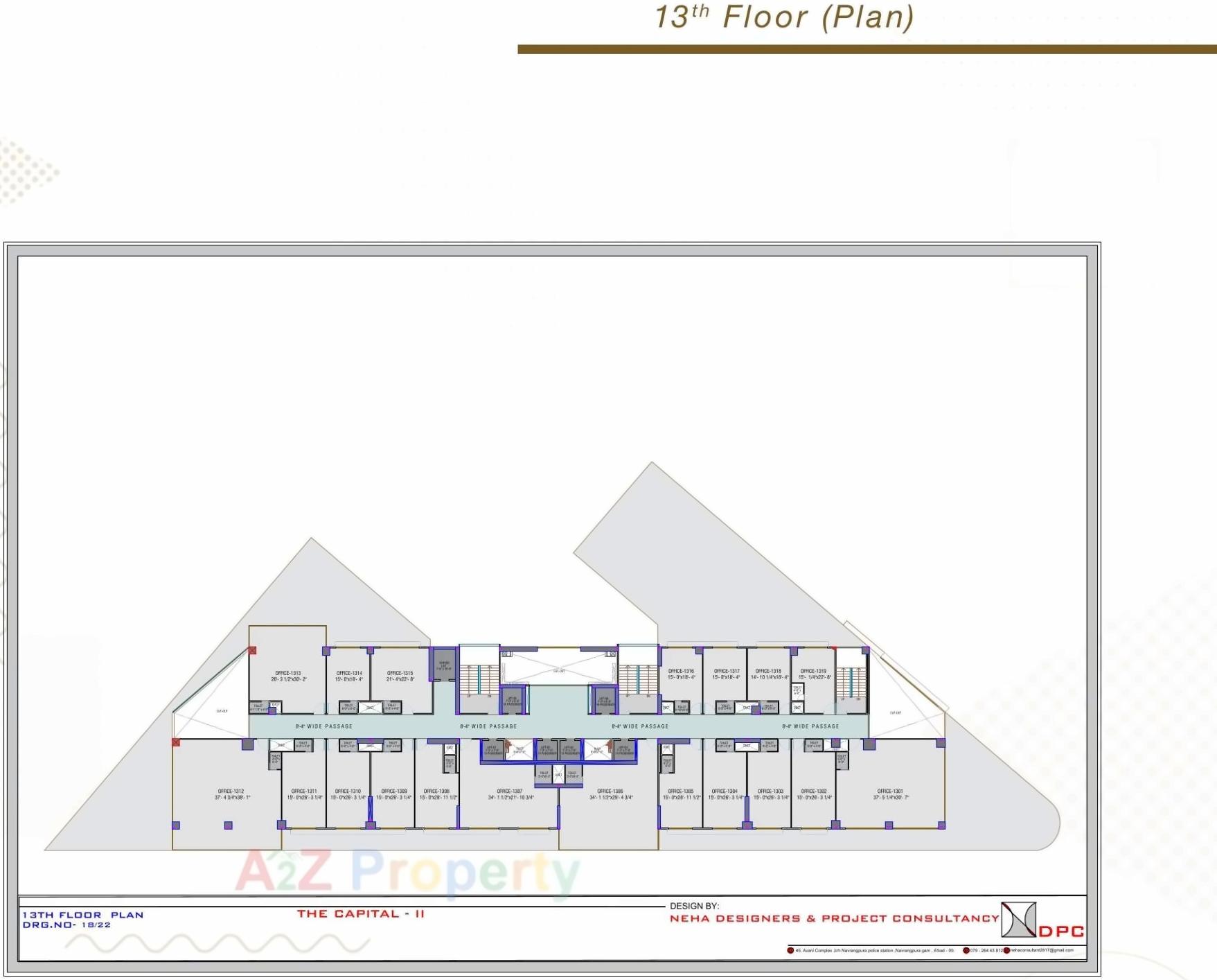 Layout of real estate project The Capital located at Sola, Ahmedabad, Gujarat