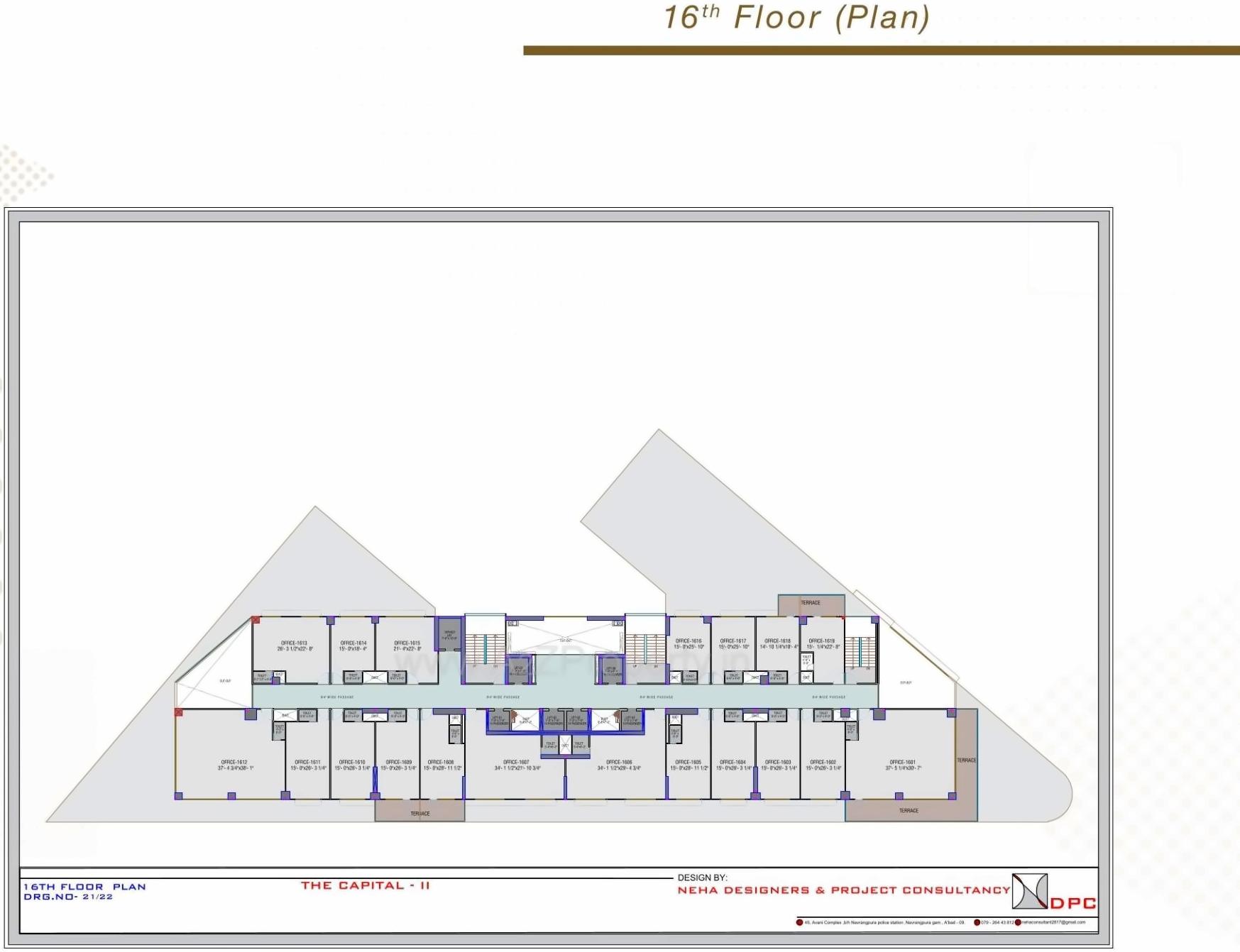 Layout of real estate project The Capital located at Sola, Ahmedabad, Gujarat