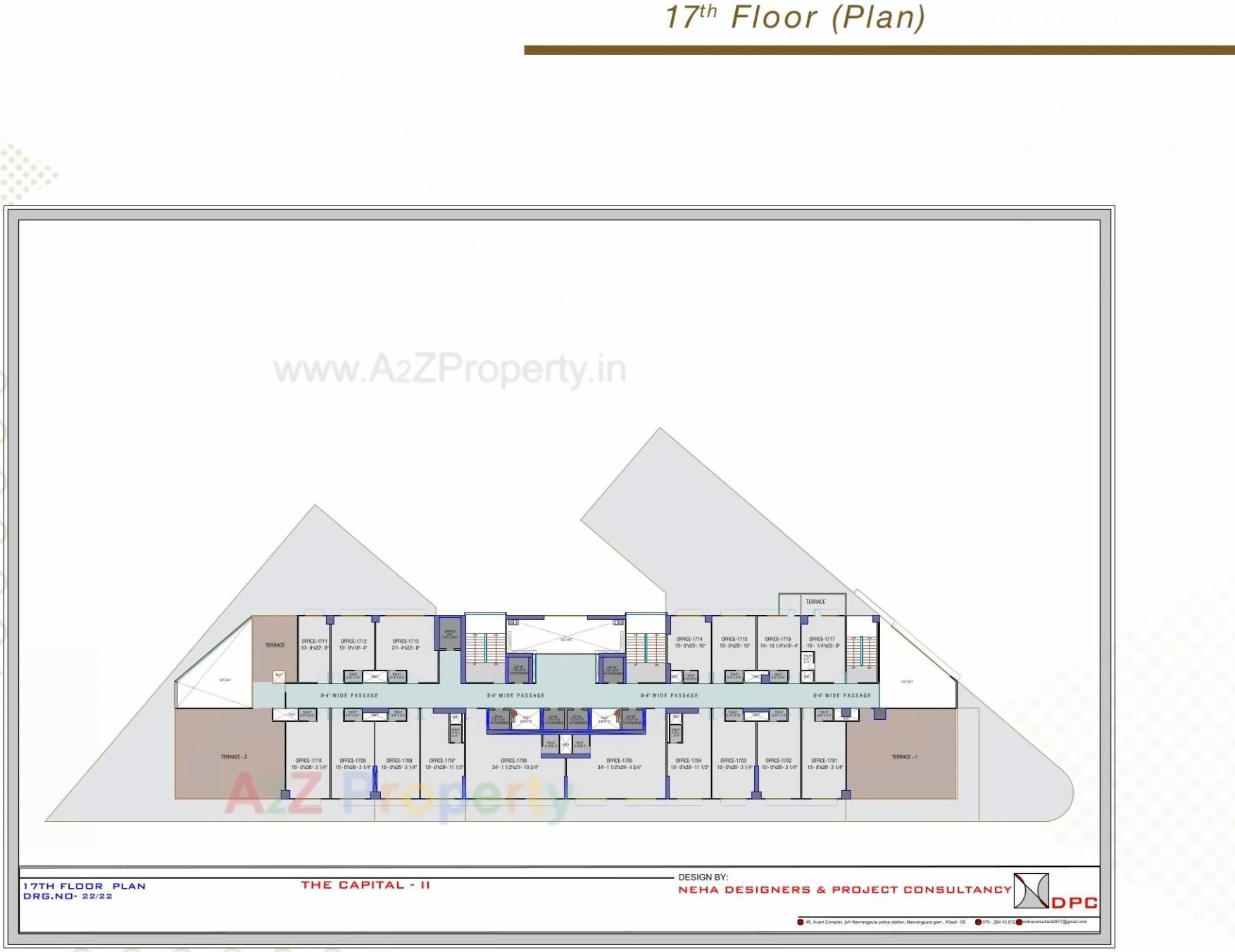 Layout of real estate project The Capital located at Sola, Ahmedabad, Gujarat