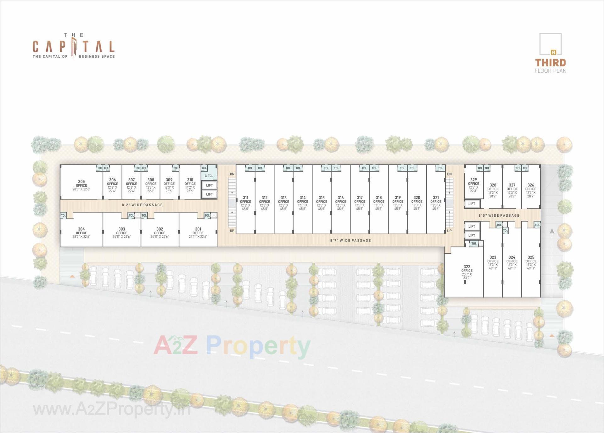 Layout of real estate project The Capital located at Nikol, Ahmedabad, Gujarat