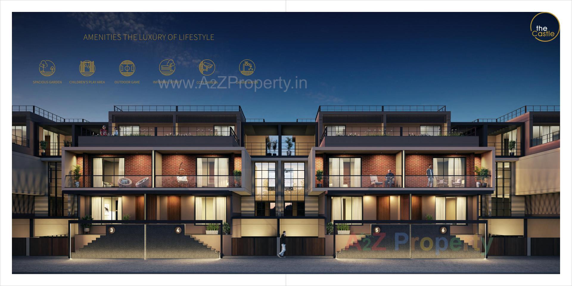 3D Elevation of real estate project The Castle located at Chharodi, Ahmedabad, Gujarat