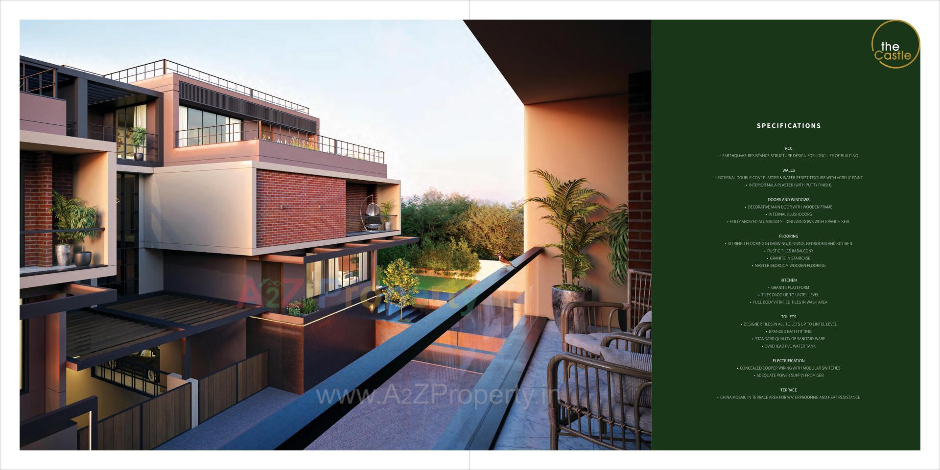 3D Elevation of real estate project The Castle located at Chharodi, Ahmedabad, Gujarat