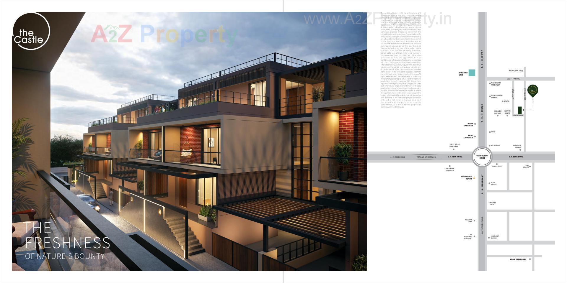 3D Elevation of real estate project The Castle located at Chharodi, Ahmedabad, Gujarat