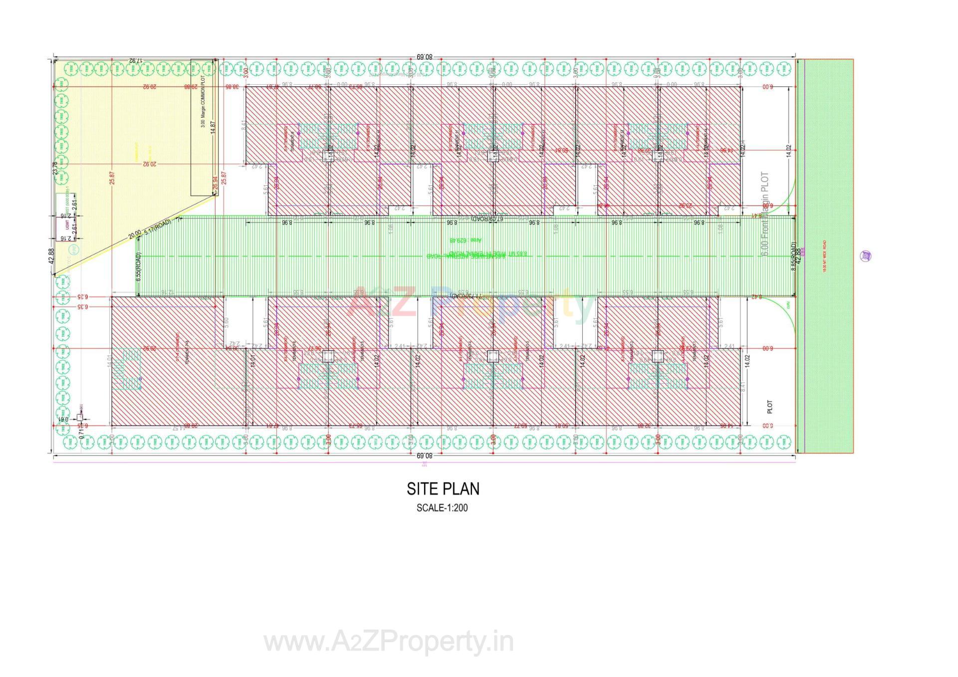 Layout of real estate project The Castle located at Chharodi, Ahmedabad, Gujarat