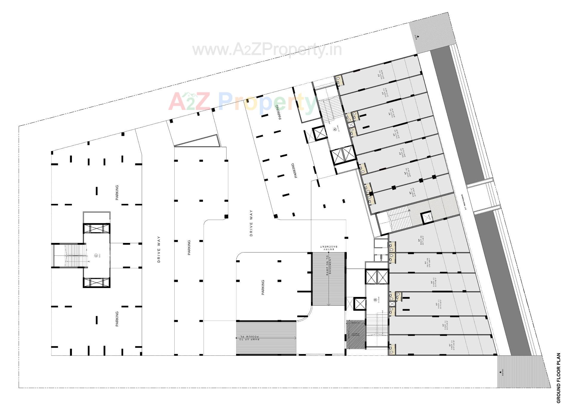 Layout of real estate project The Centrium located at Wadaj, Ahmedabad, Gujarat