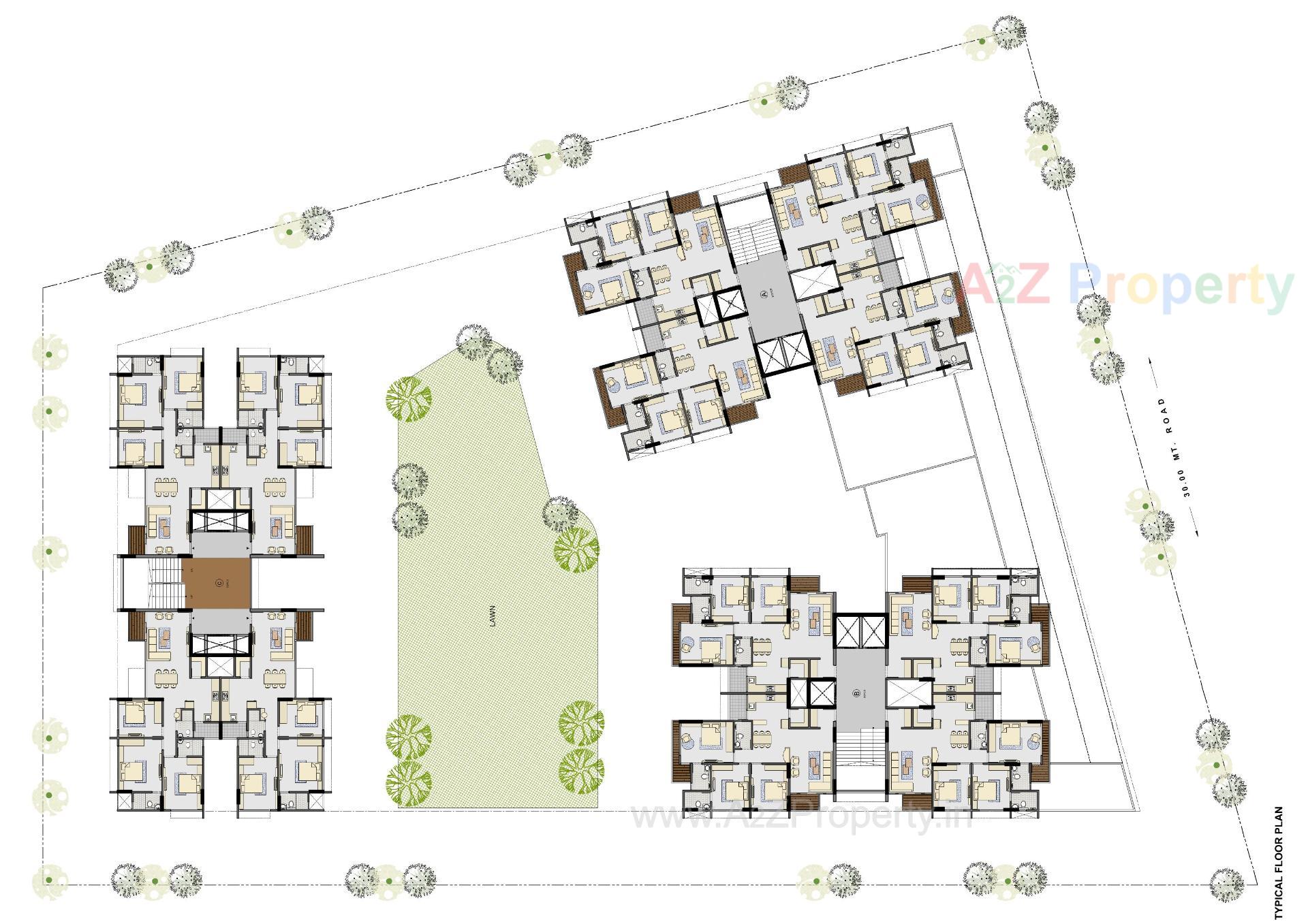 Layout of real estate project The Centrium located at Wadaj, Ahmedabad, Gujarat