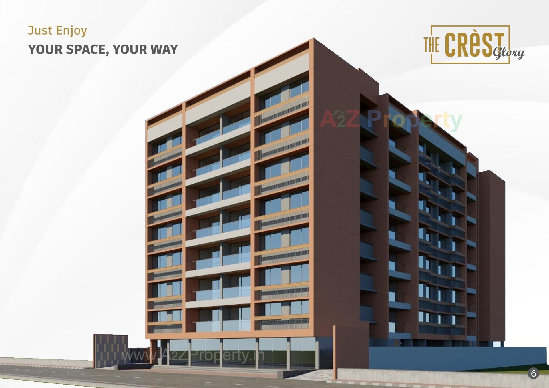 3D Elevation of real estate project The Crest Glory located at Ahmedabad, Ahmedabad, Gujarat
