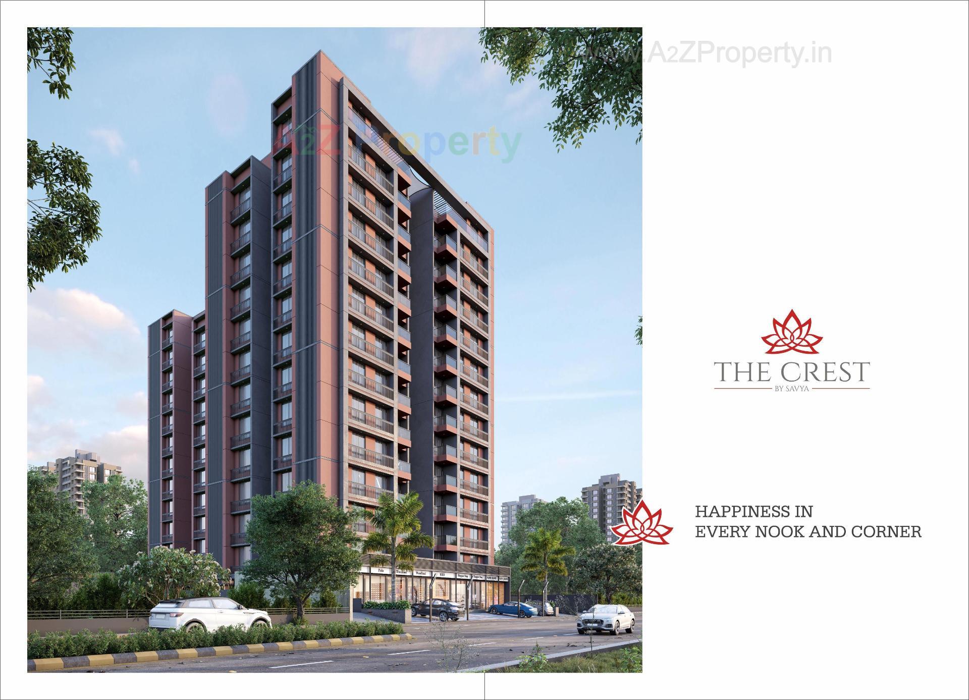 3D Elevation of real estate project The Crest located at Chandkheda, Ahmedabad, Gujarat
