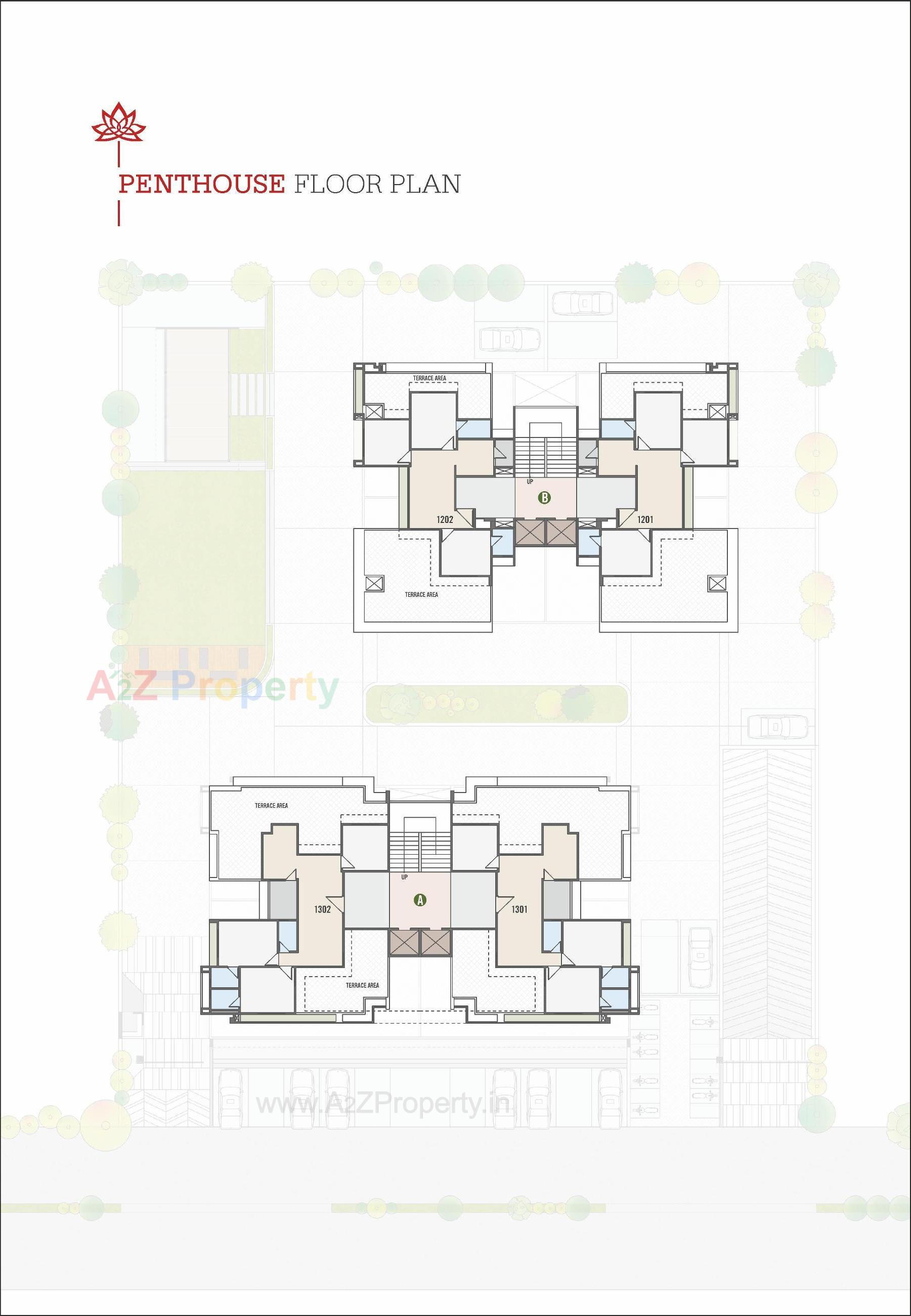 Layout of real estate project The Crest located at Chandkheda, Ahmedabad, Gujarat